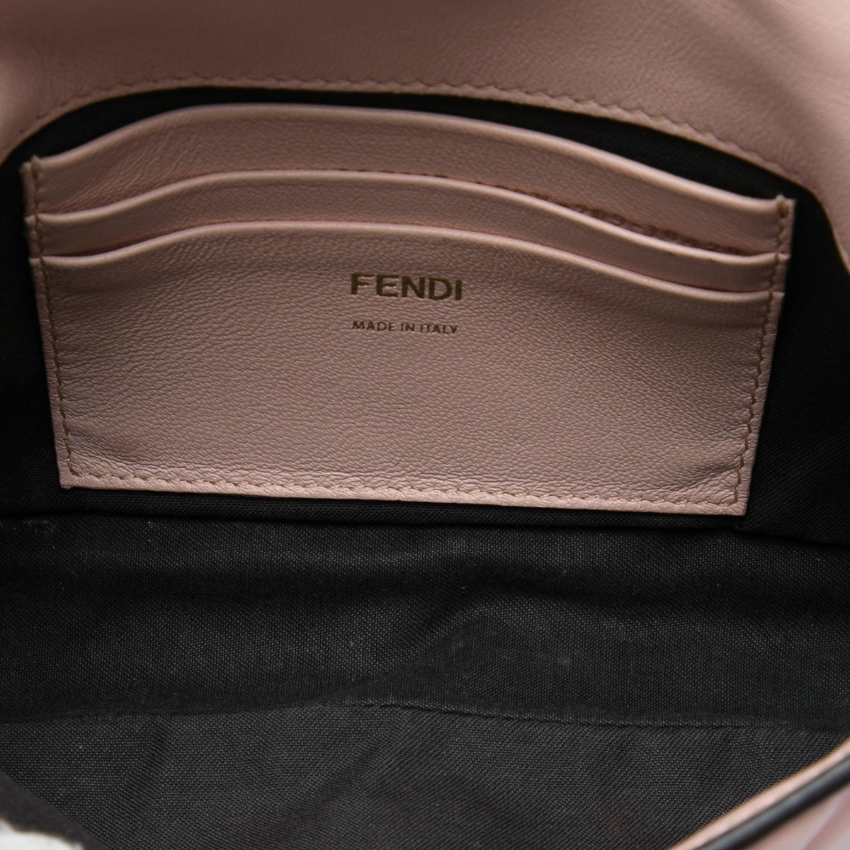 Fendi Mini Zucca Embossed Leather Baguette Satchel