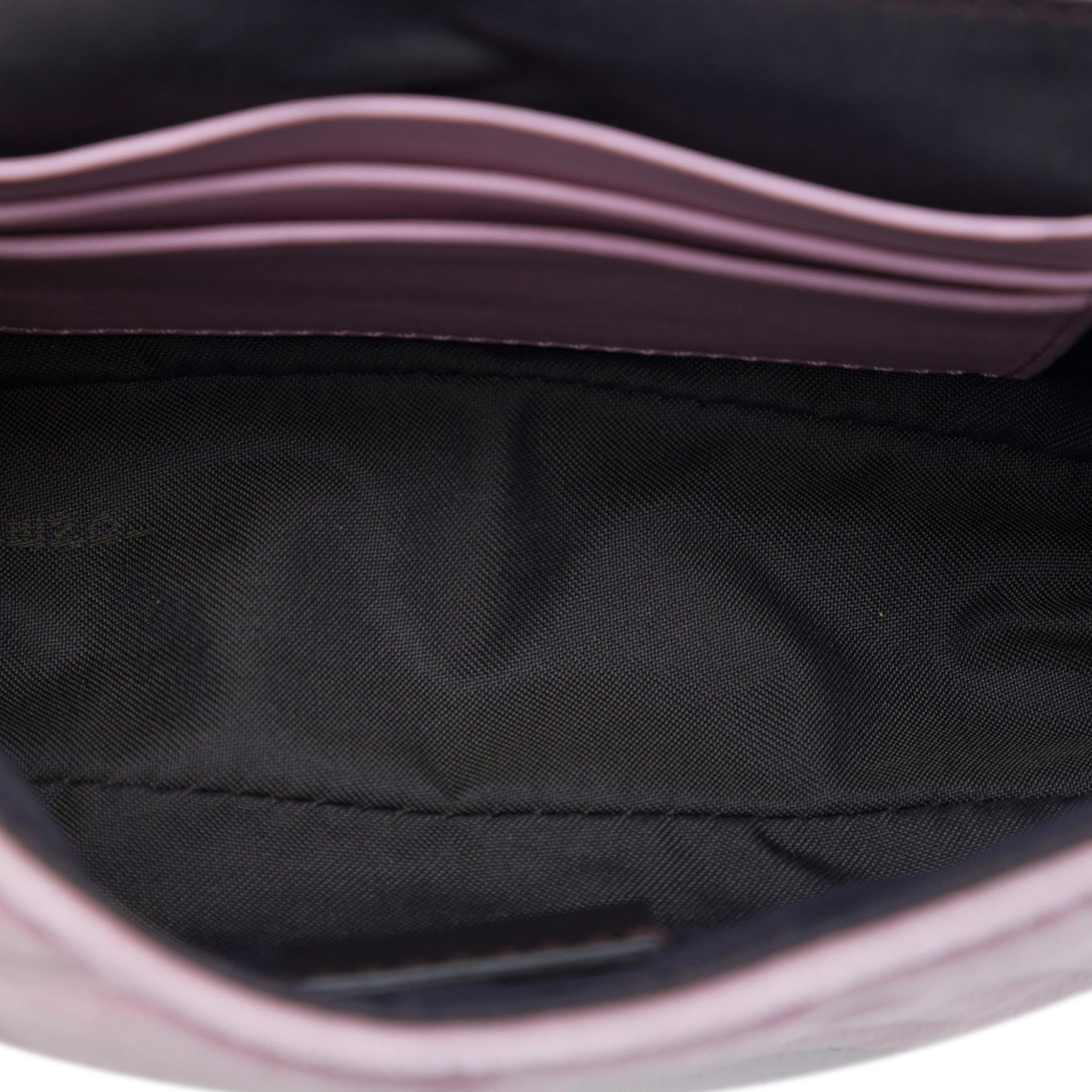Fendi Mini Zucca Embossed Velvet Baguette Satchel