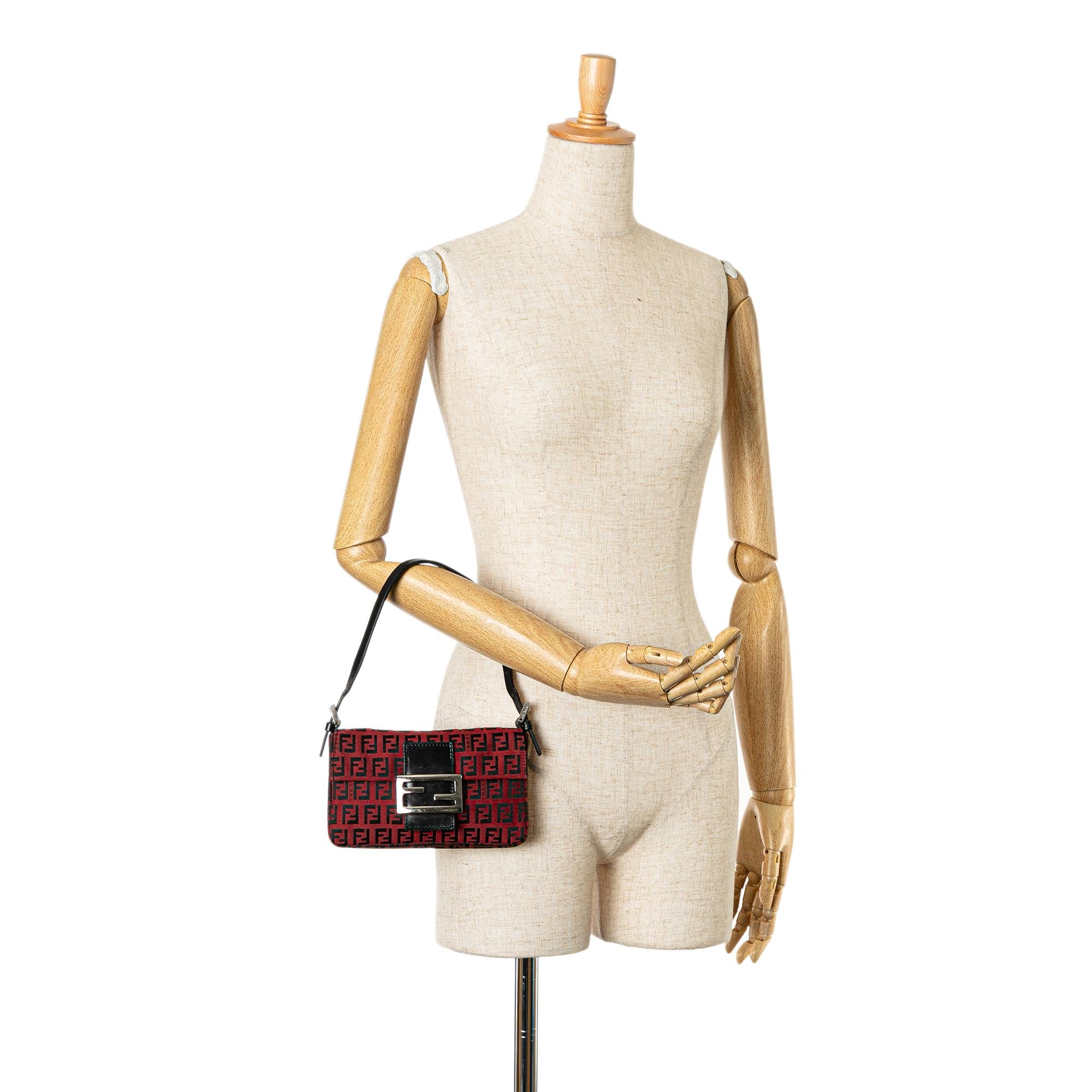 Fendi Mini Zucchino Canvas Baguette
