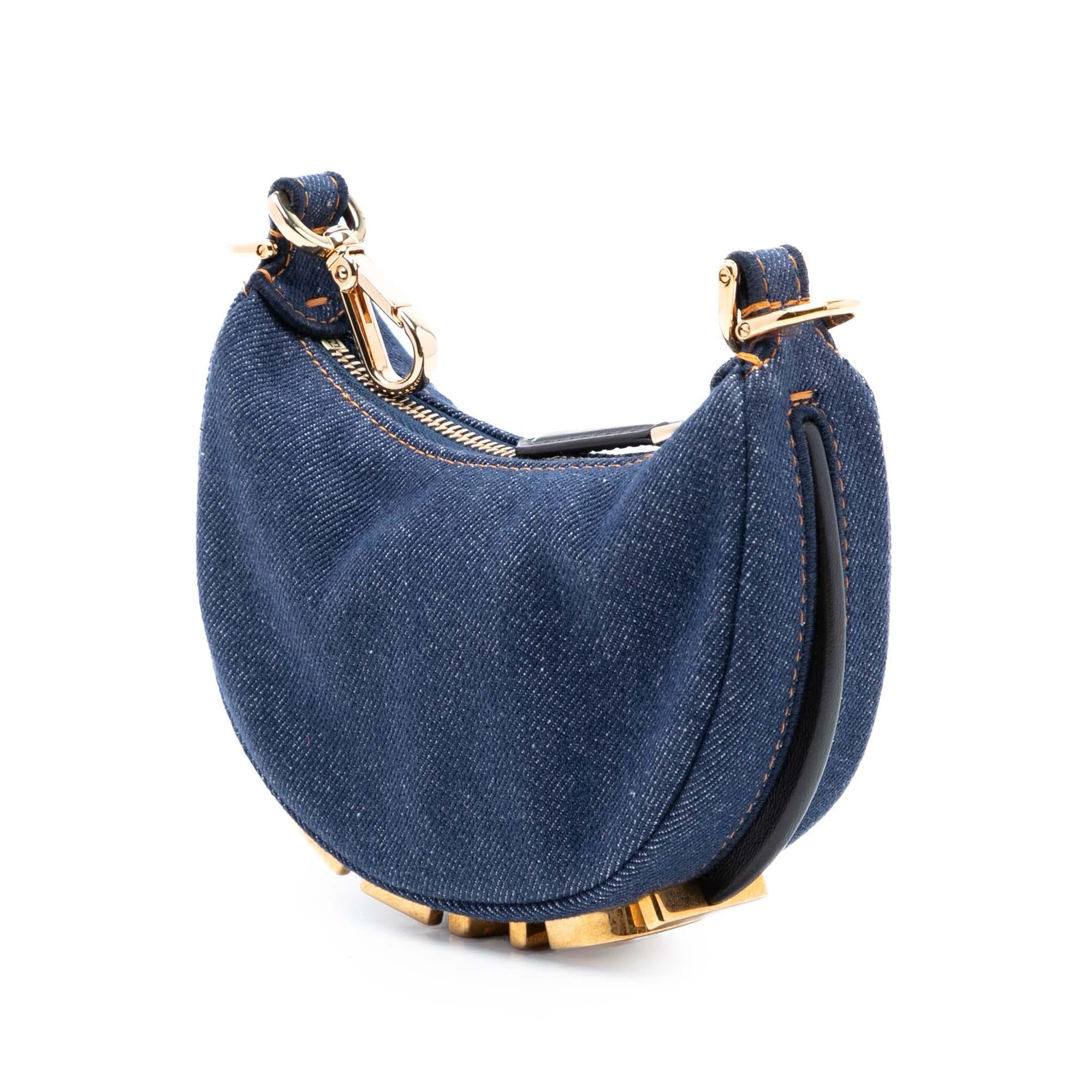 Fendi Nano Denim Fendigraphy Hobo