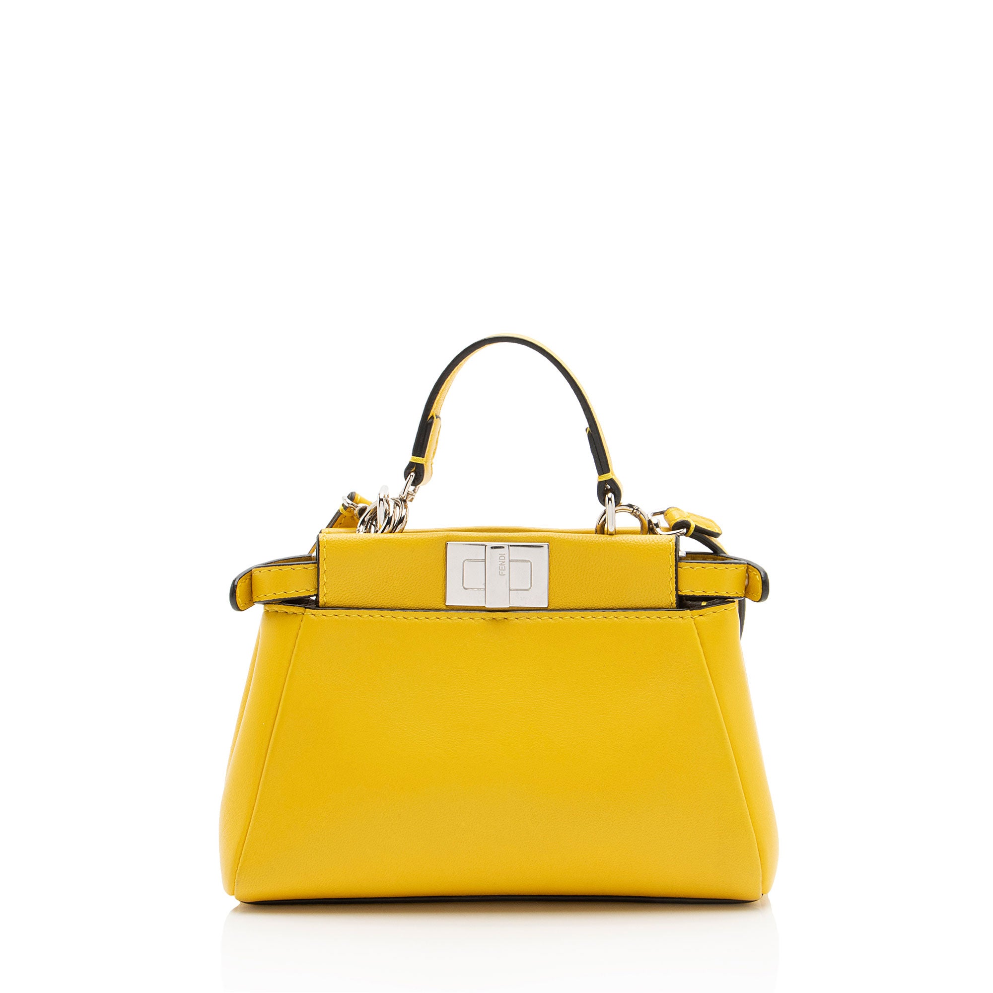 Fendi Nappa Leather Peekaboo Micro Shoulder Bag