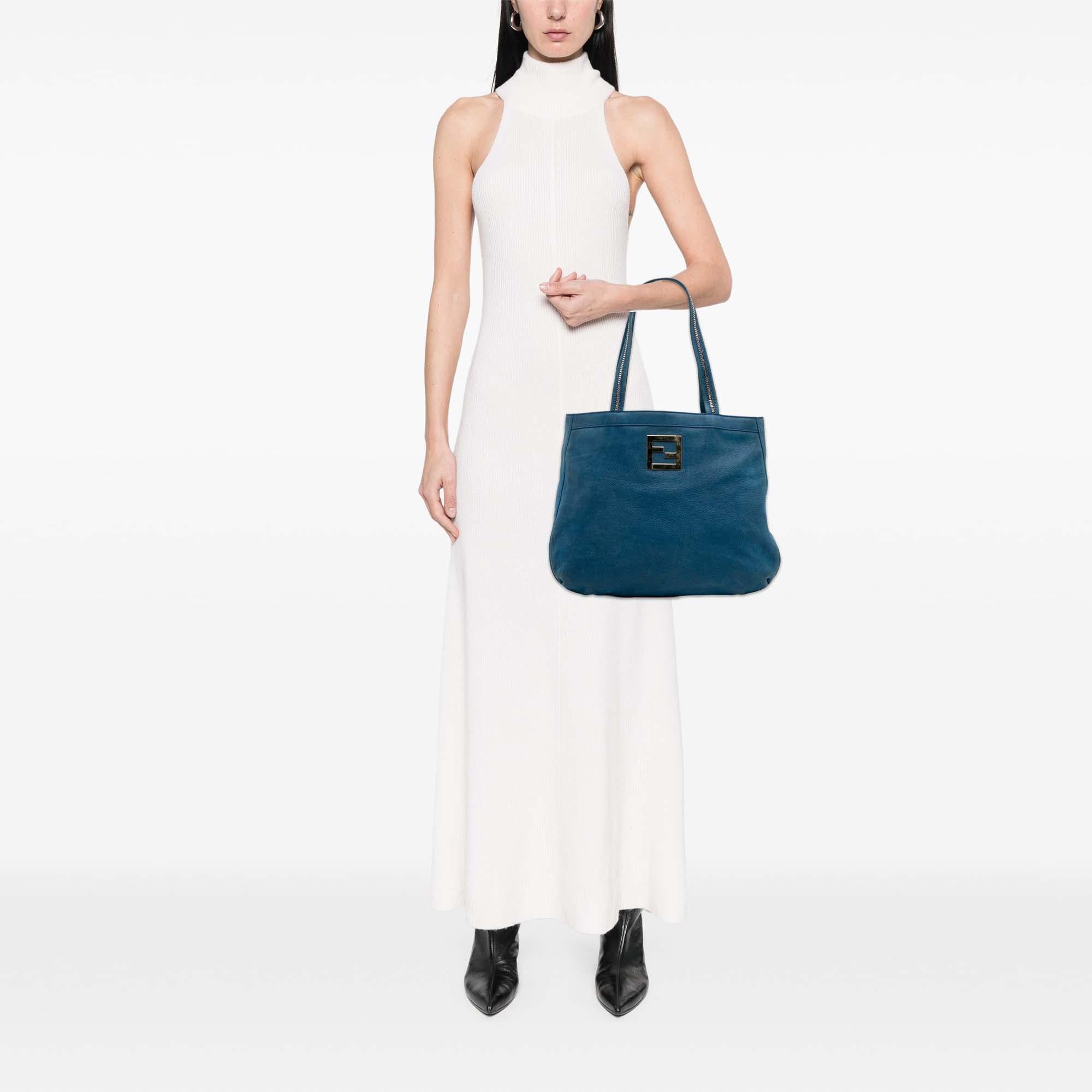Fendi Nubuck FF Chains Tote