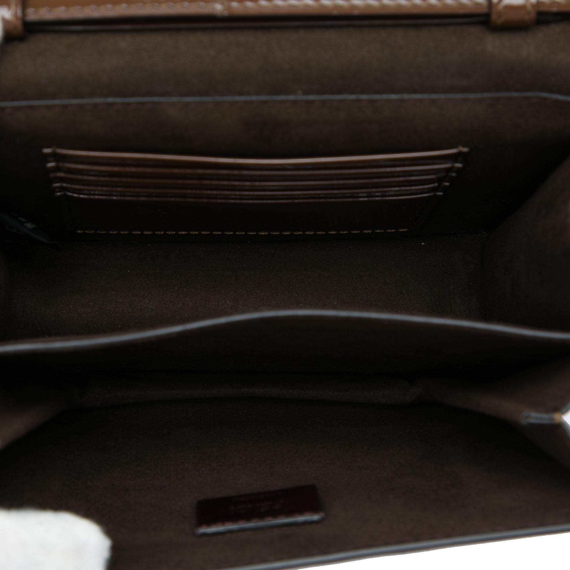 Fendi Patent Karligraphy Crossbody