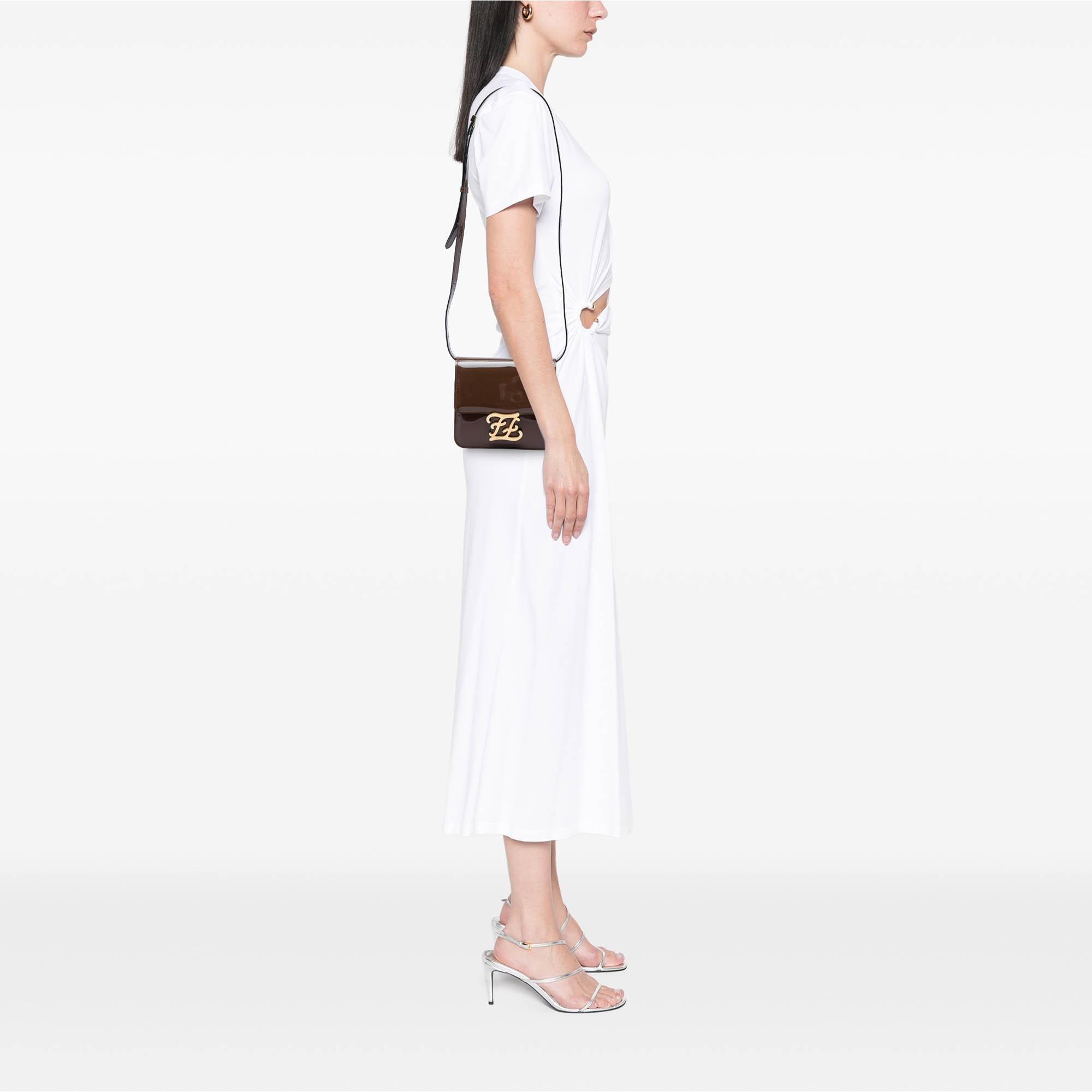 Fendi Patent Karligraphy Crossbody