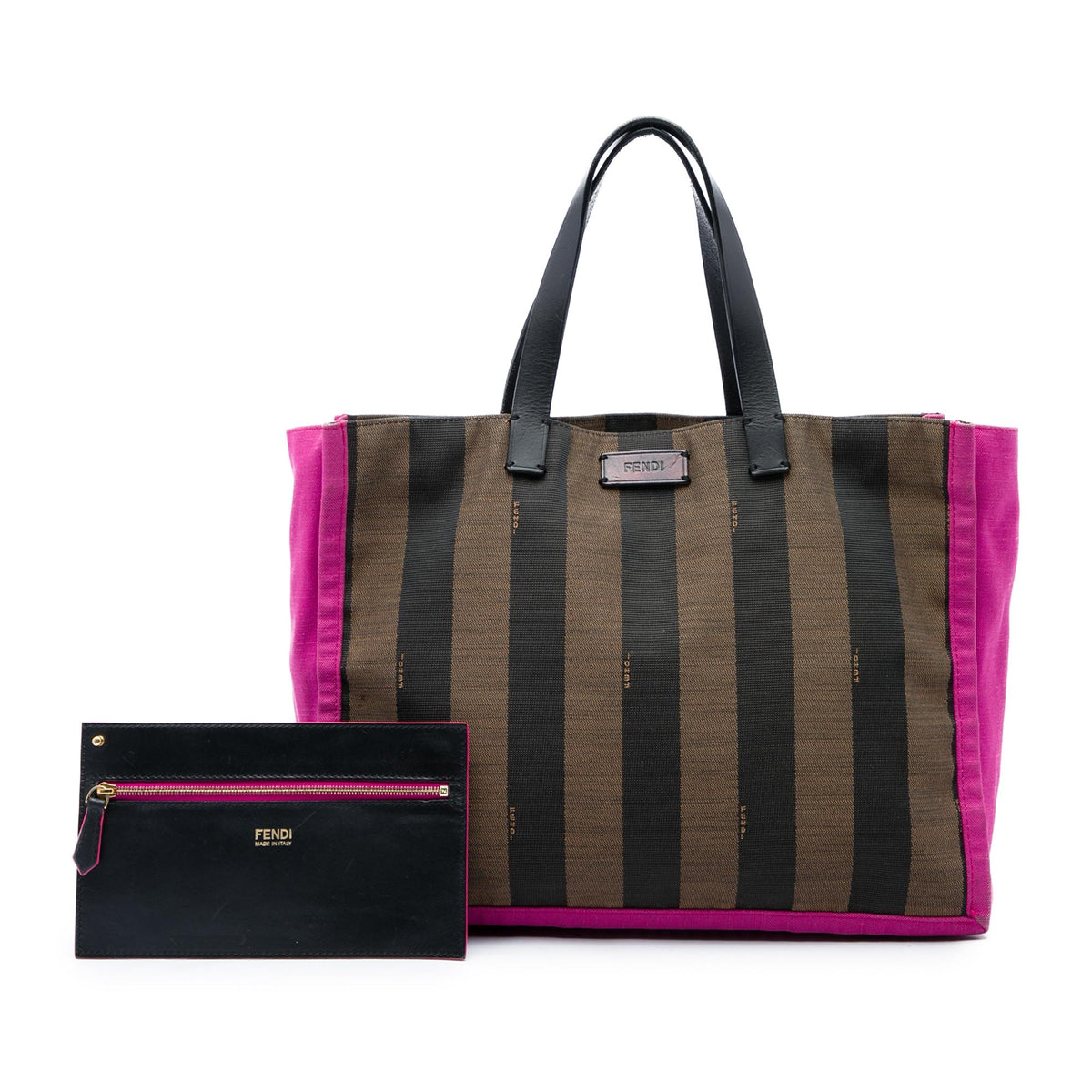 Fendi Pequin Canvas Simply Shopping Tote