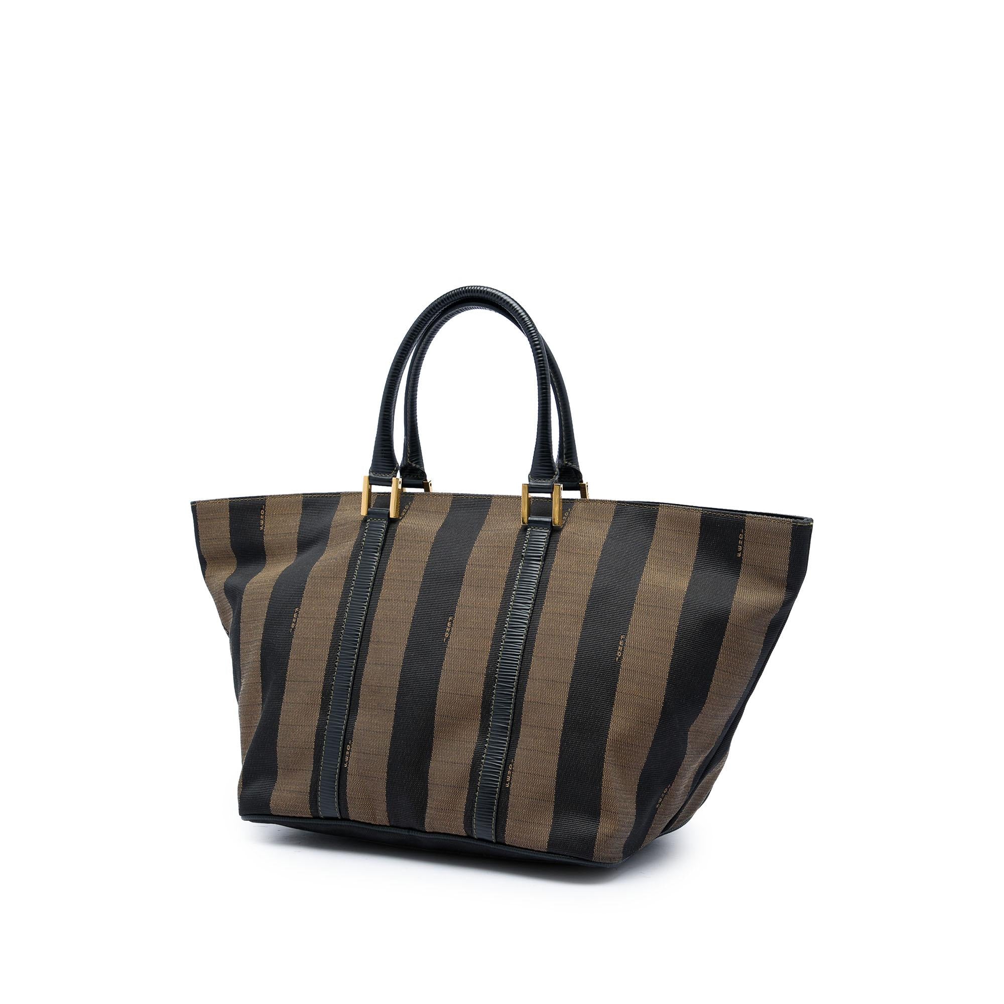 Fendi Pequin Canvas Tote