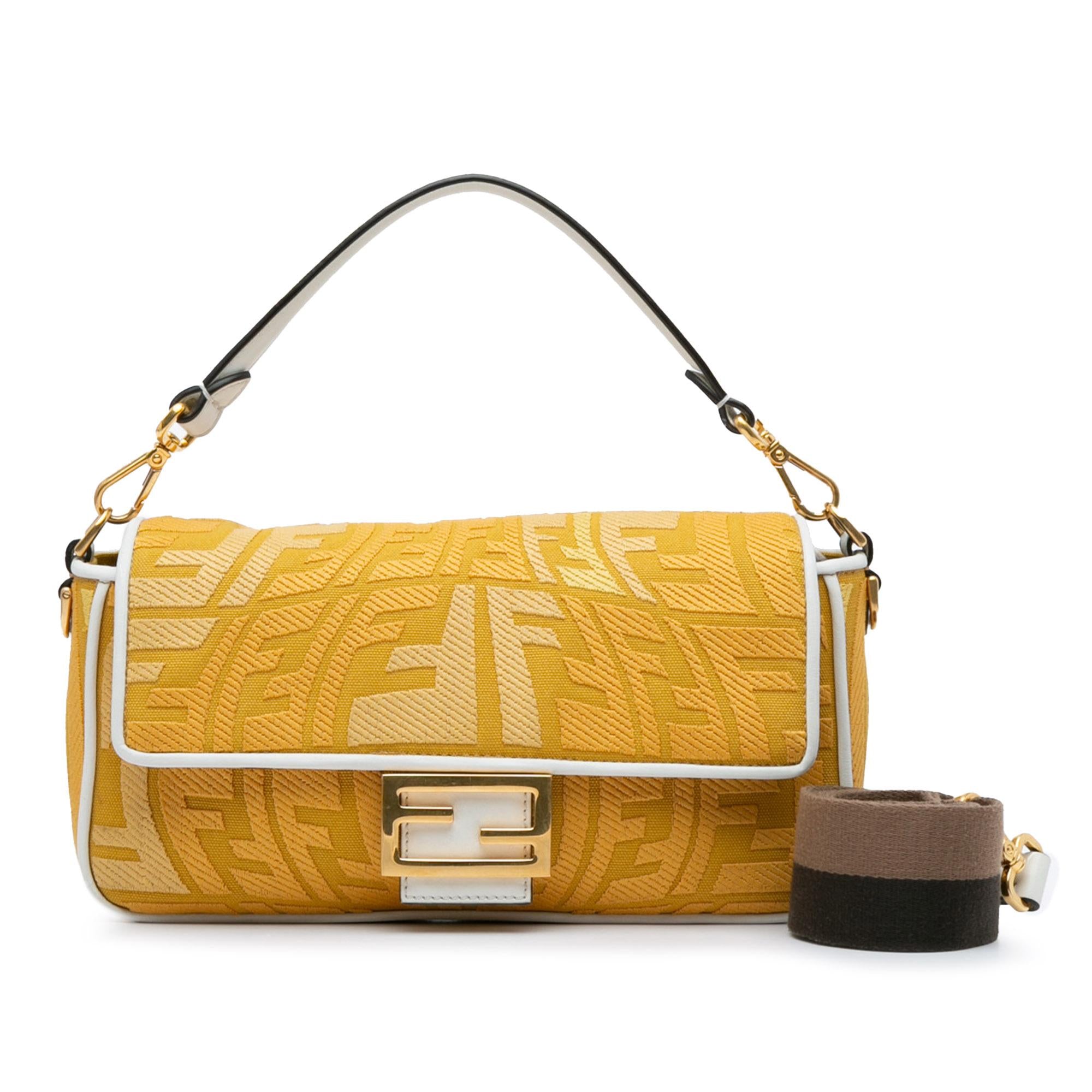 Fendi Sarah Coleman FF Canvas Fisheye Baguette Satchel (SHG-jIeRtT)