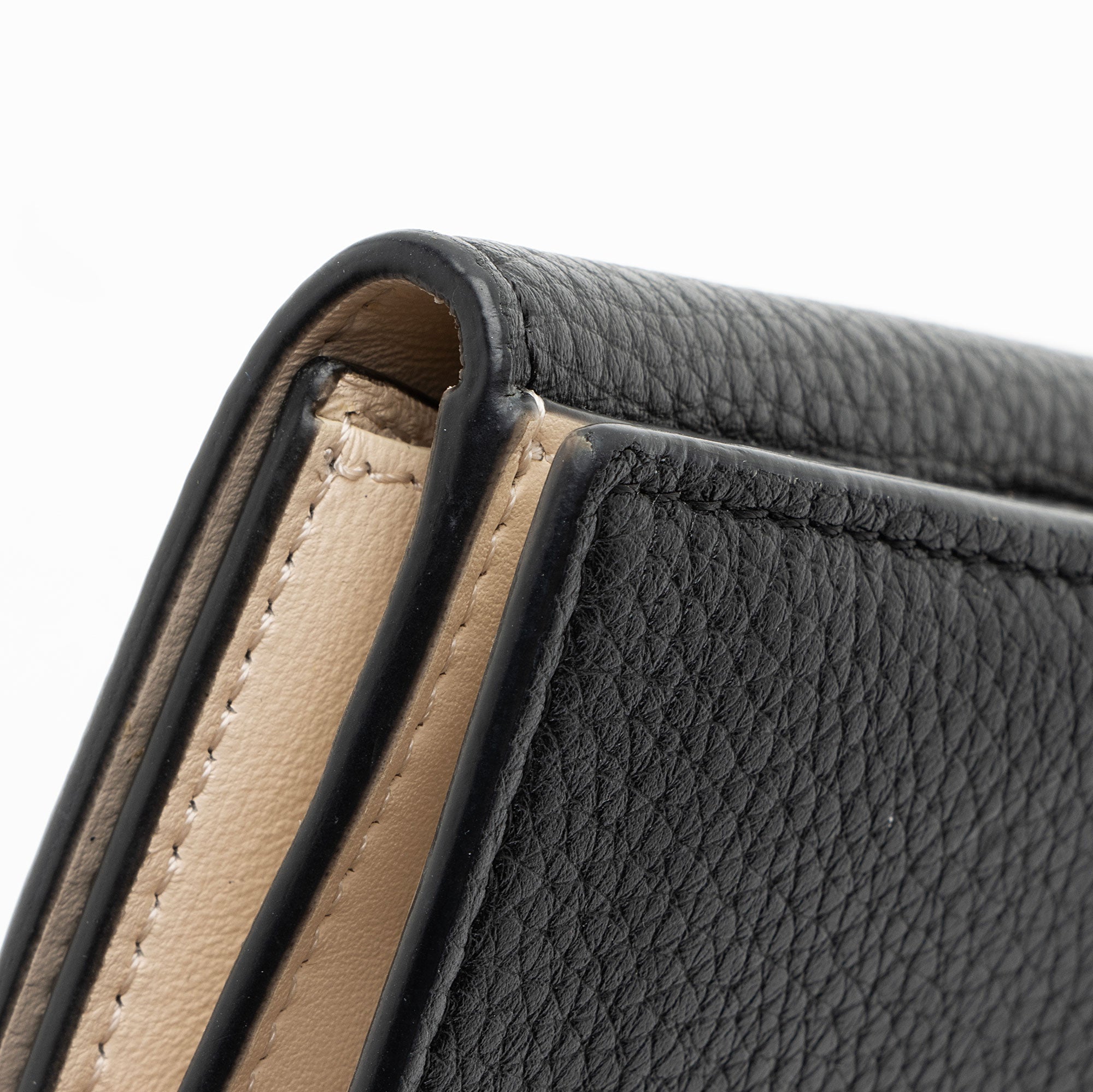 Fendi Selleria Leather Peekaboo Compact Wallet