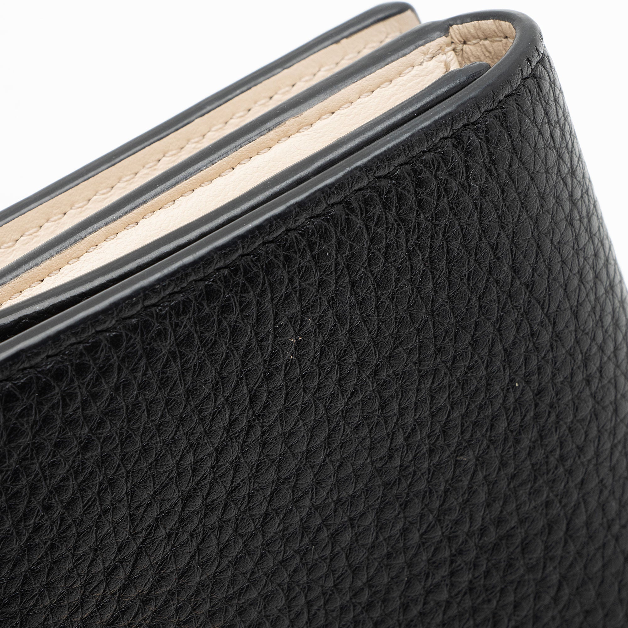 Fendi Selleria Leather Peekaboo Compact Wallet
