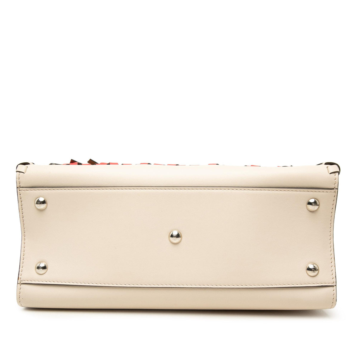 Fendi Small Bicolor Calfskin Whipstitch Runway Satchel