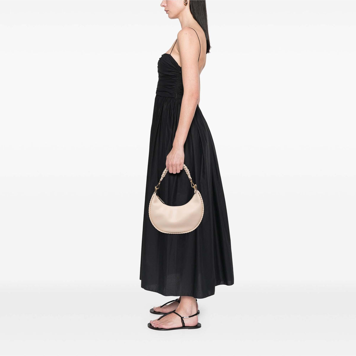 Fendi Small Leather Braided Fendigraphy Hobo