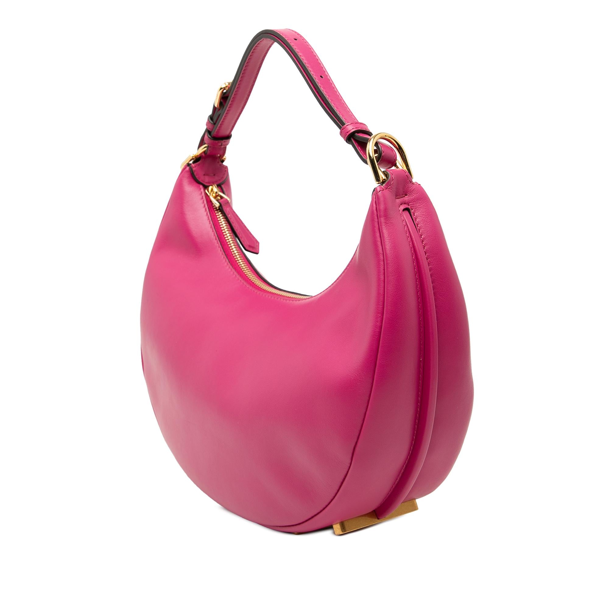 Fendi Small Leather Fendigraphy Hobo