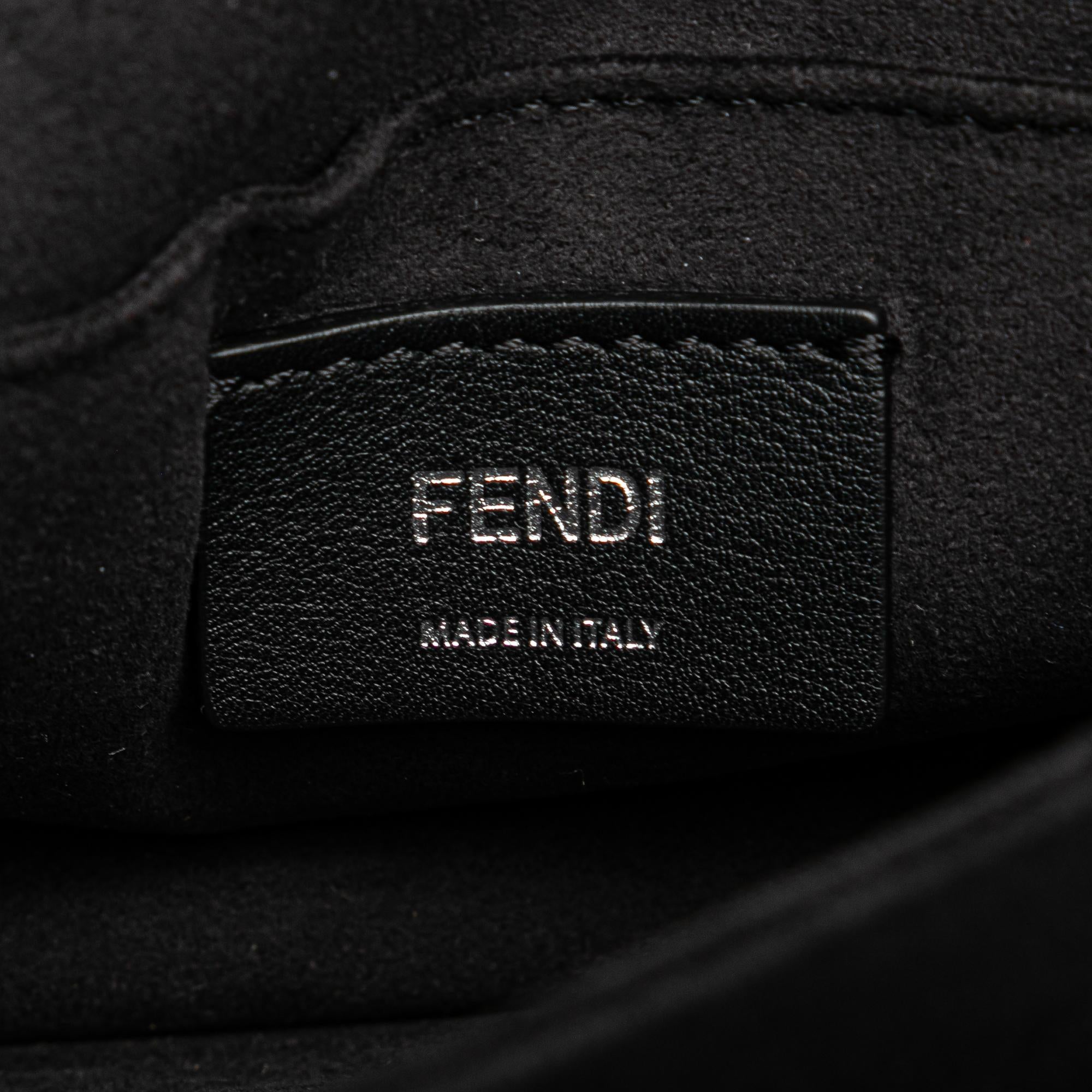 Fendi Small Scalloped Leather Kan I Crossbody