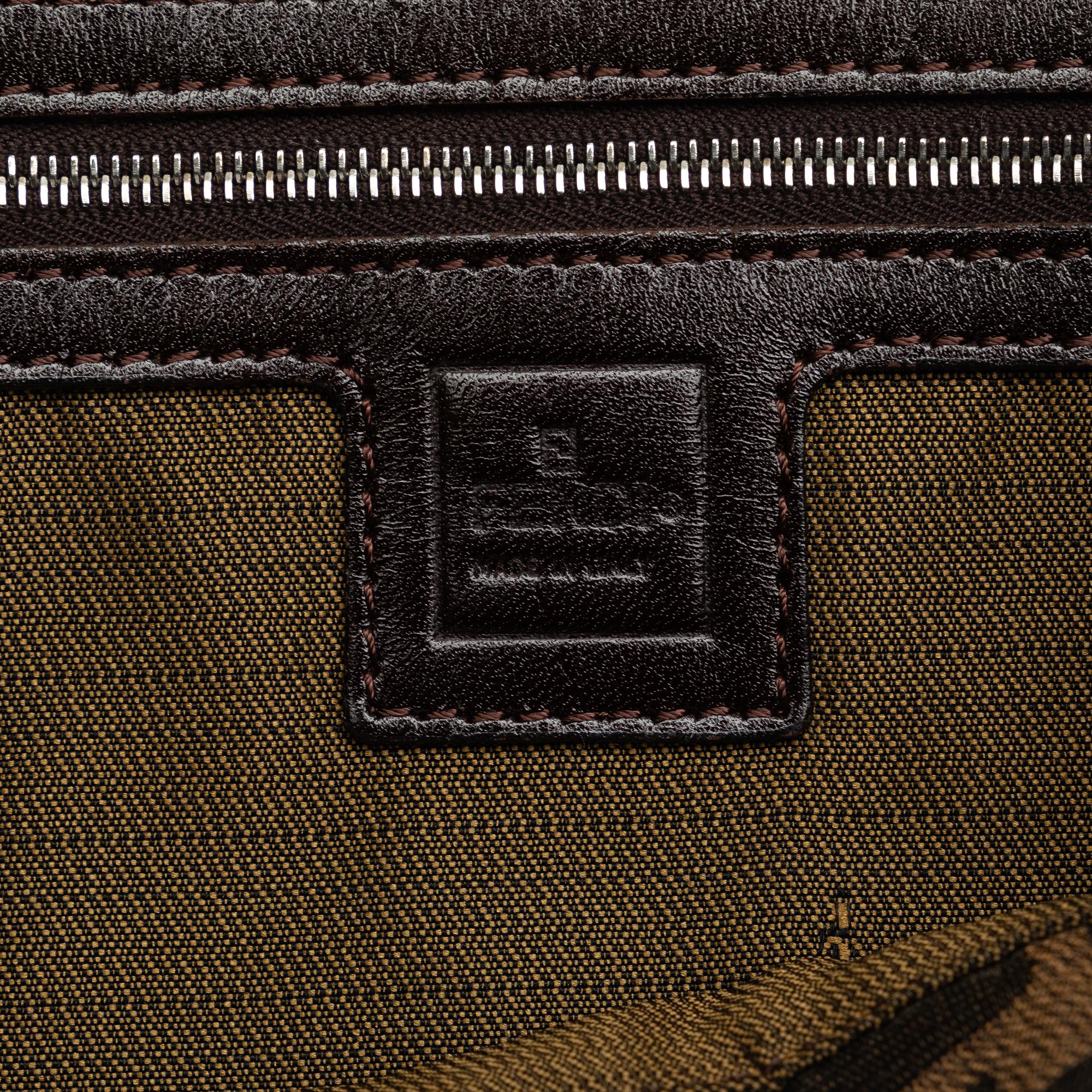 Fendi Small Zucca Canvas Twins Tote (SHG-kog7lI)