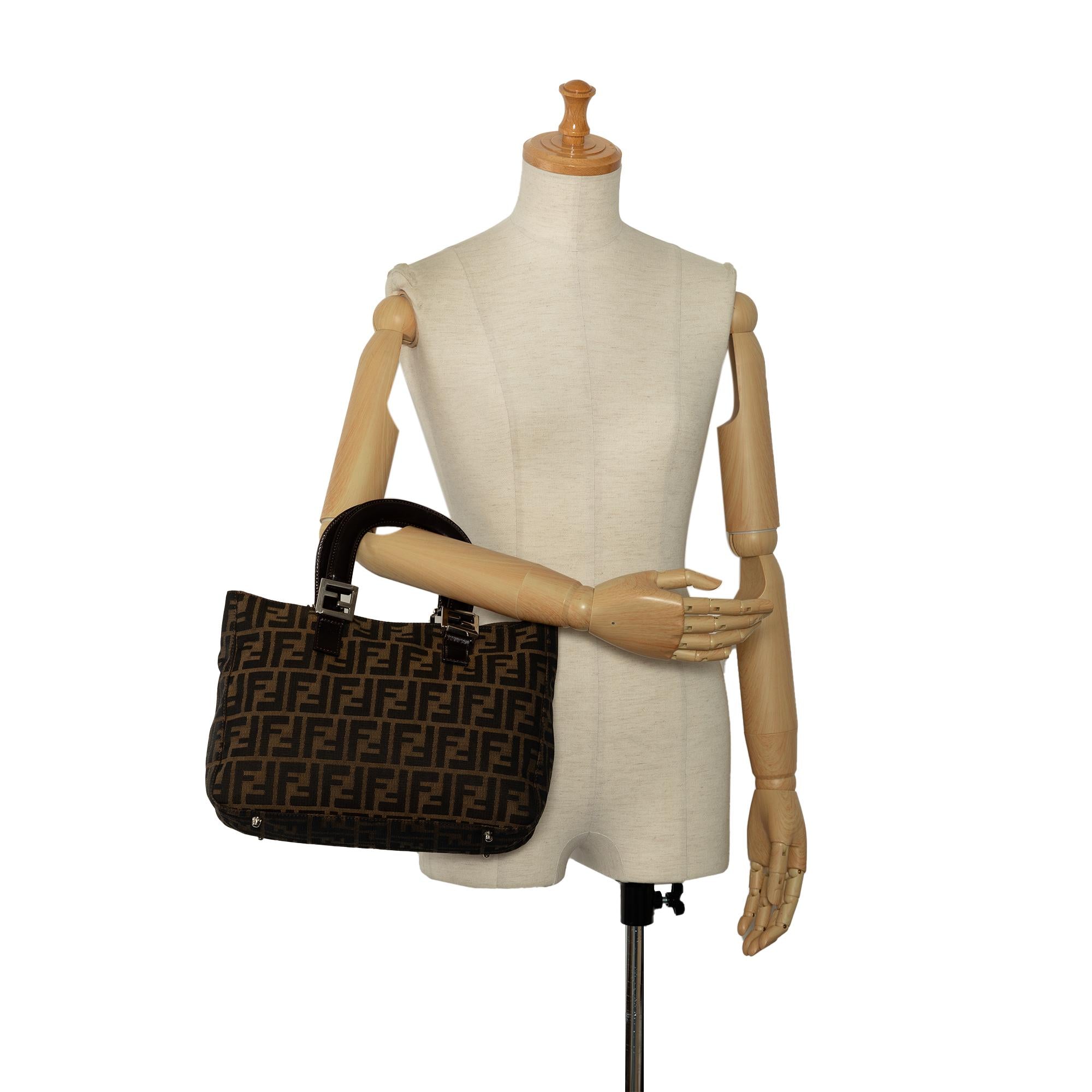 Fendi Small Zucca Canvas Twins Tote (SHG-kog7lI)
