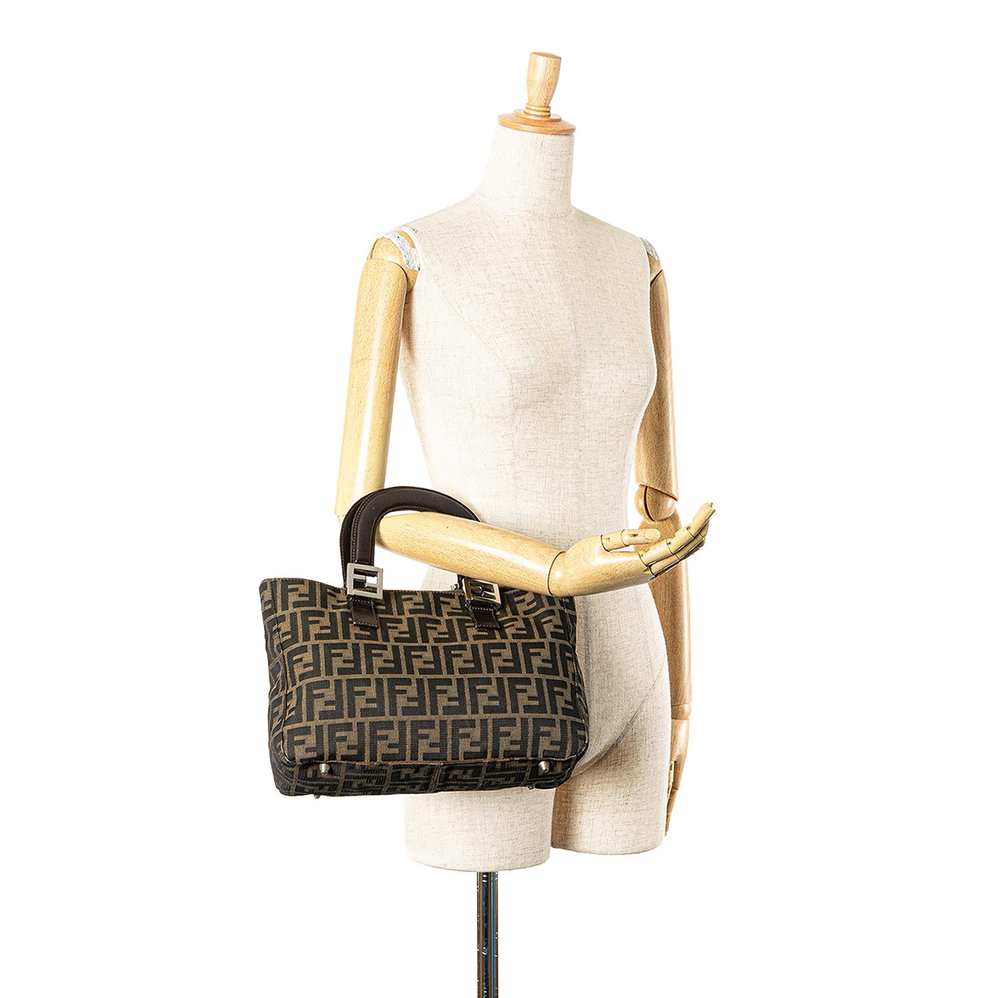 Fendi Small Zucca Canvas Twins Tote