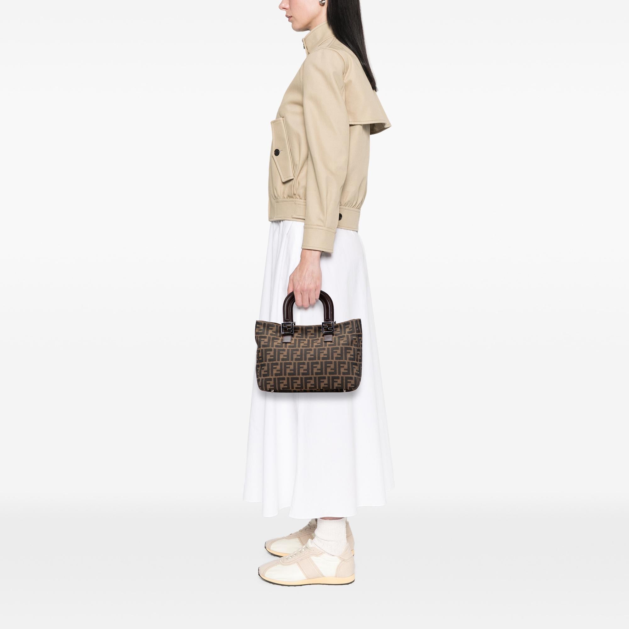 Fendi Small Zucca Canvas Twins Tote