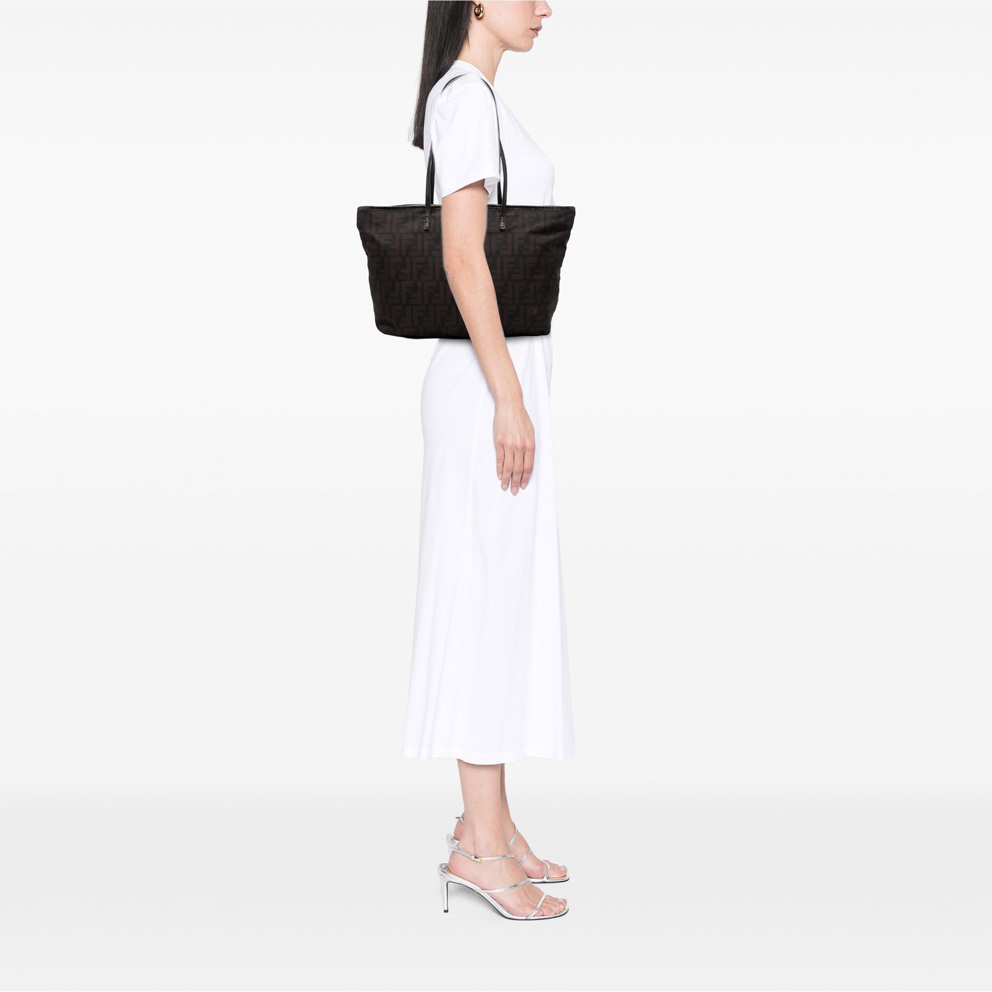 Fendi Small Zucca Nylon Roll Tote