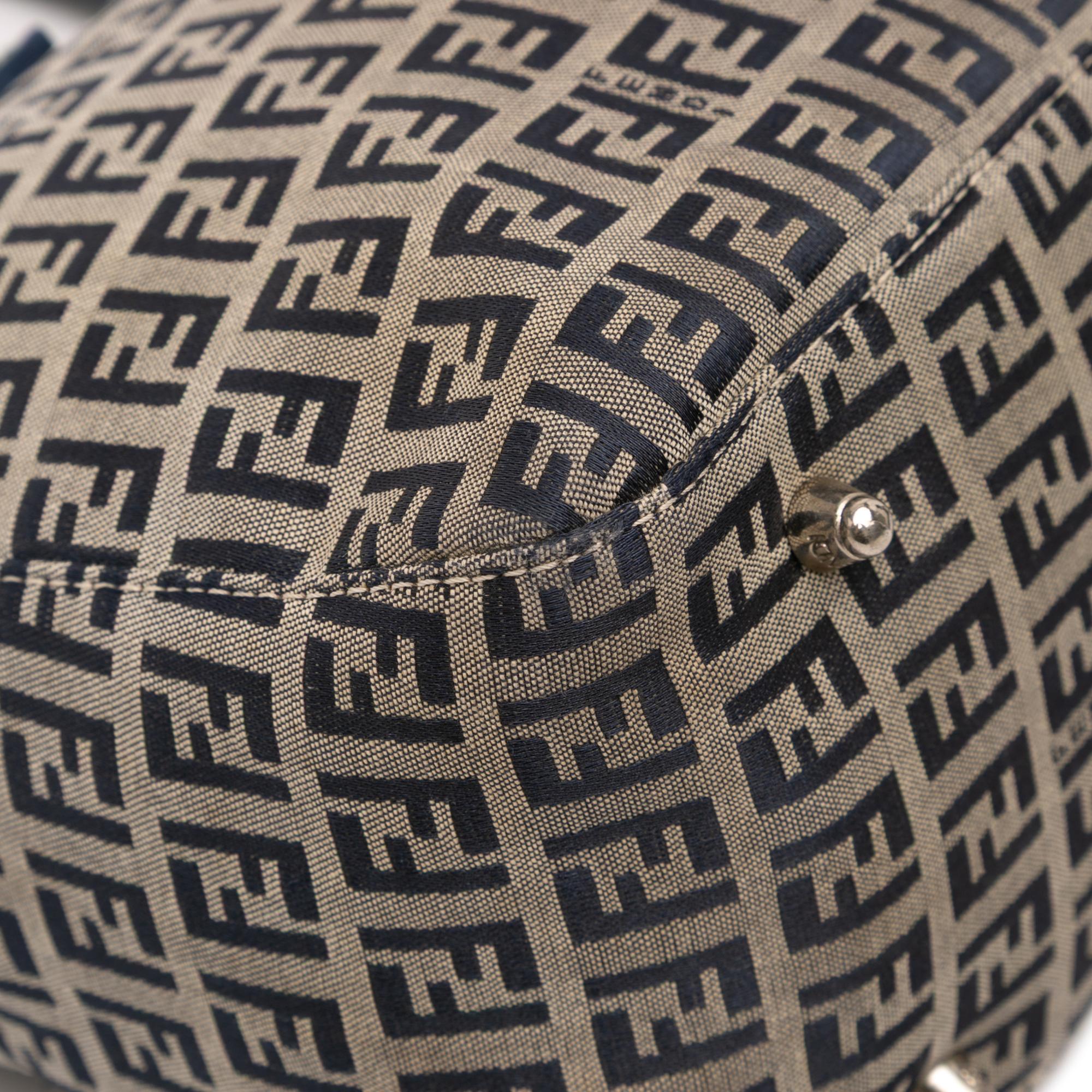 Fendi Small Zucchino Canvas Twins Tote