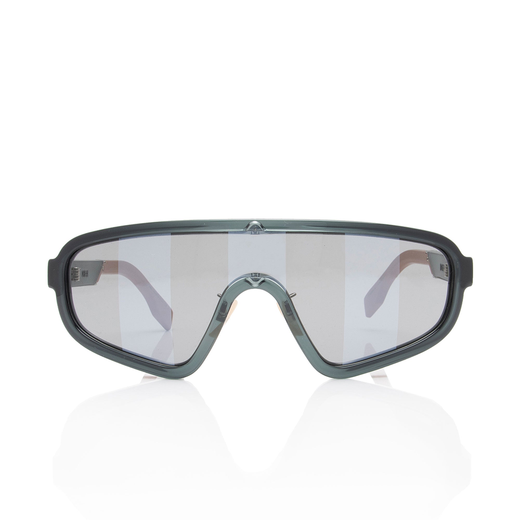 Fendi Striped Biker Shield Sunglasses