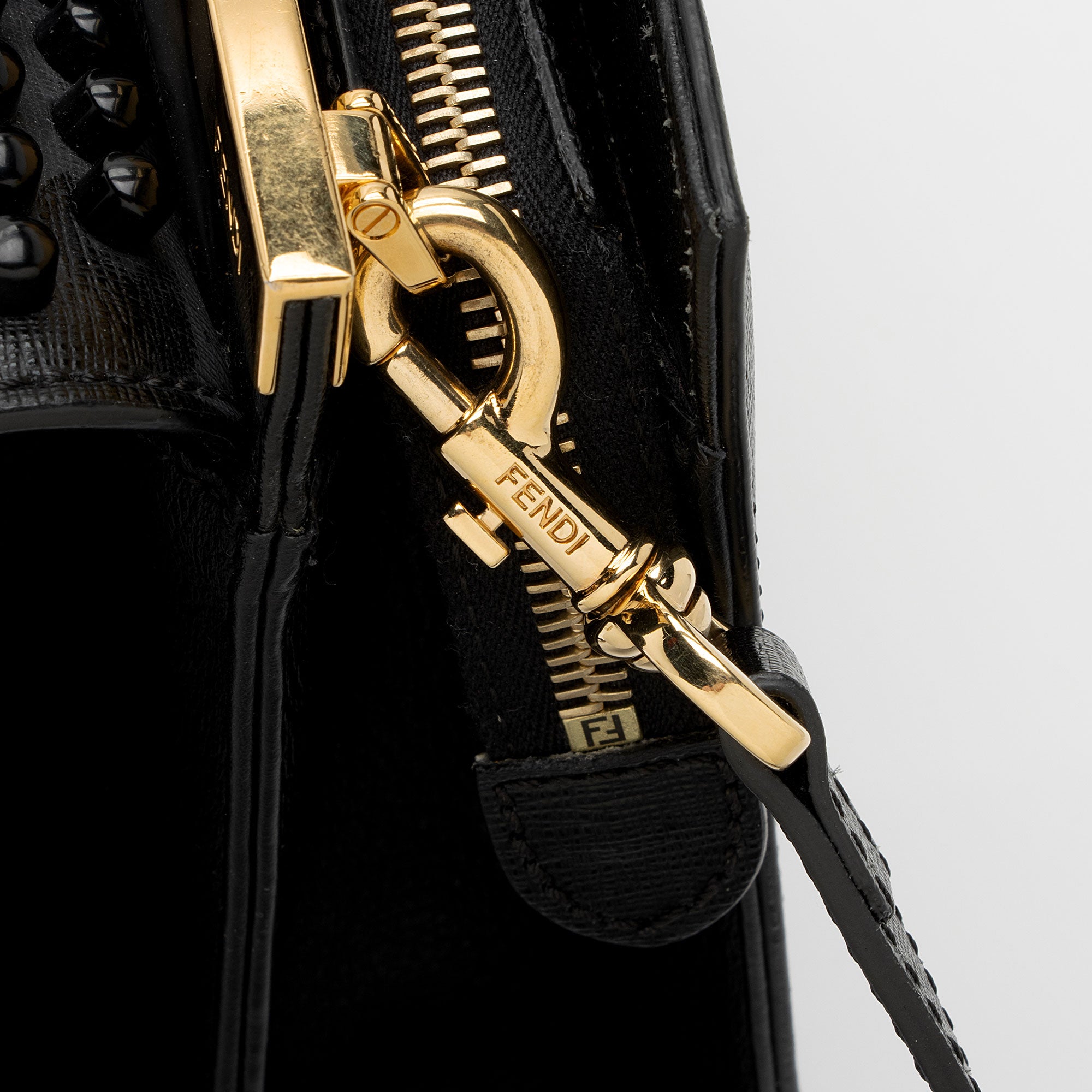 Fendi Studded Vitello Elite Demi Jour Monster Satchel (SHF-eH7Qgz)