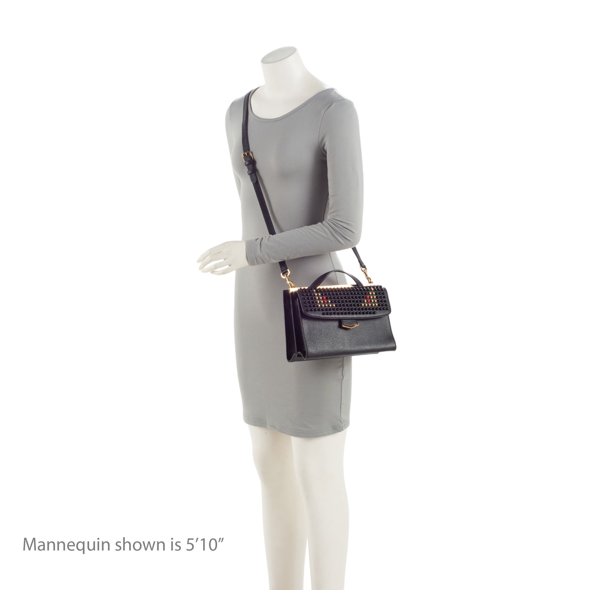 Fendi Studded Vitello Elite Demi Jour Monster Satchel (SHF-eH7Qgz)