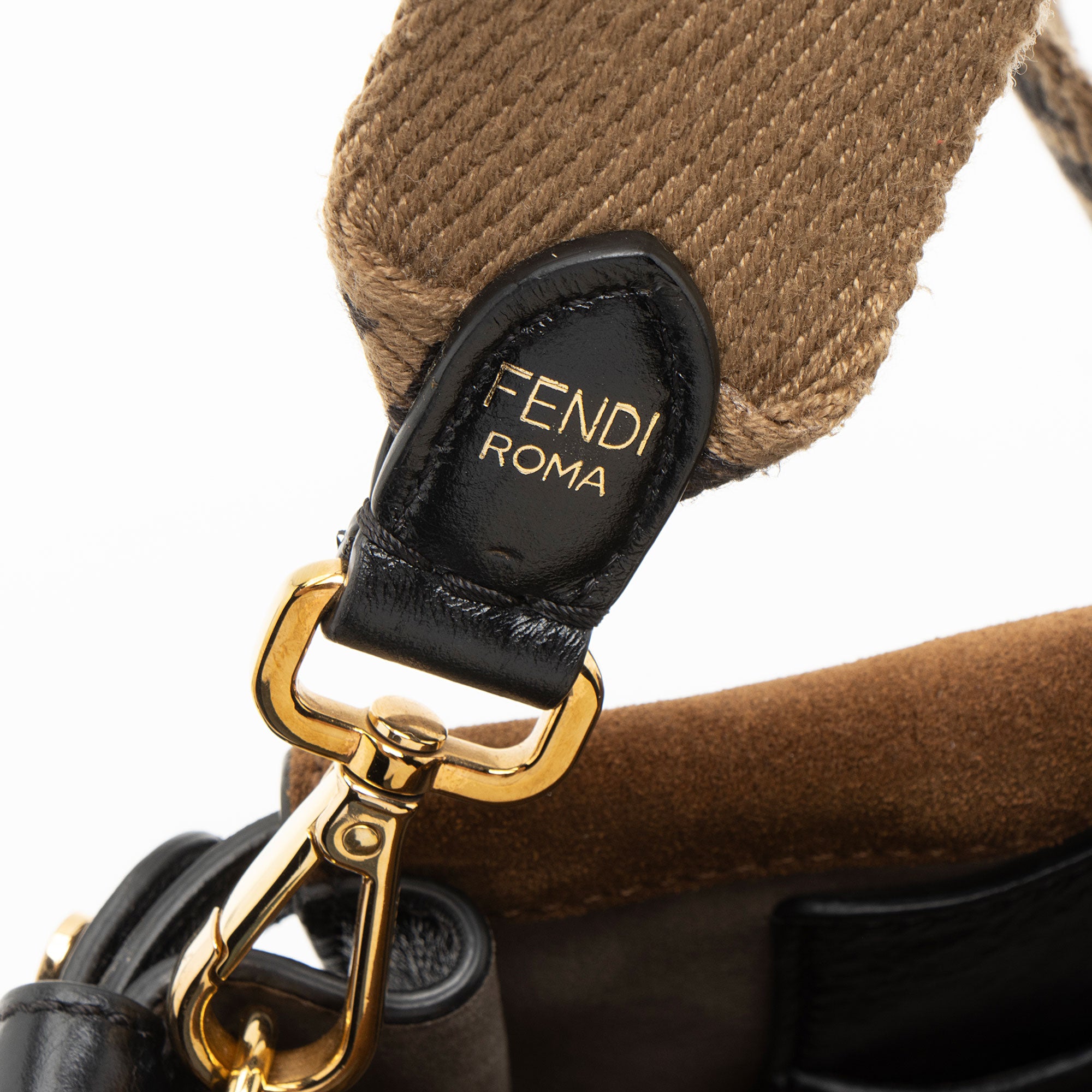 Fendi Suede Glazed Calfskin Grace Flip Tote