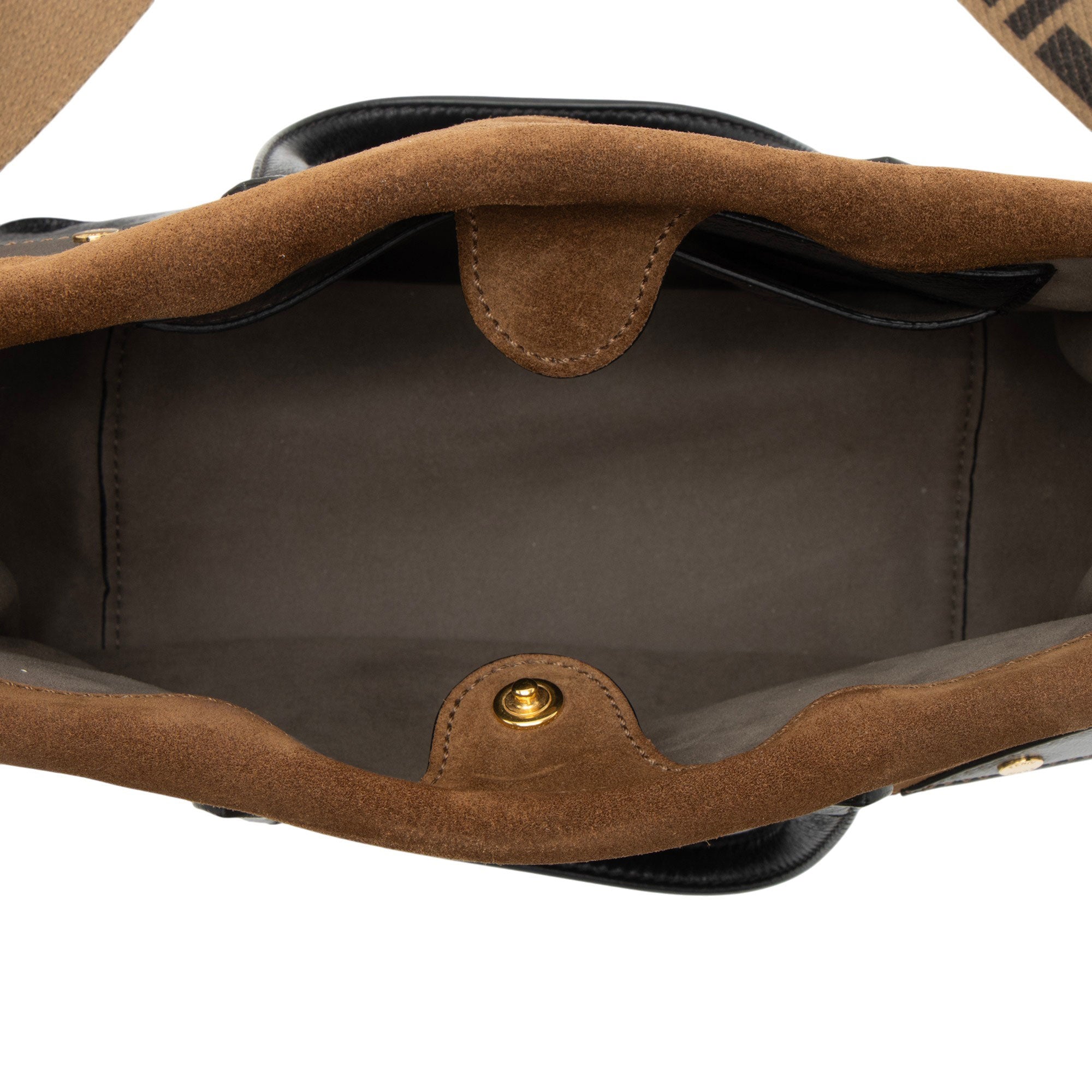 Fendi Suede Glazed Calfskin Grace Flip Tote
