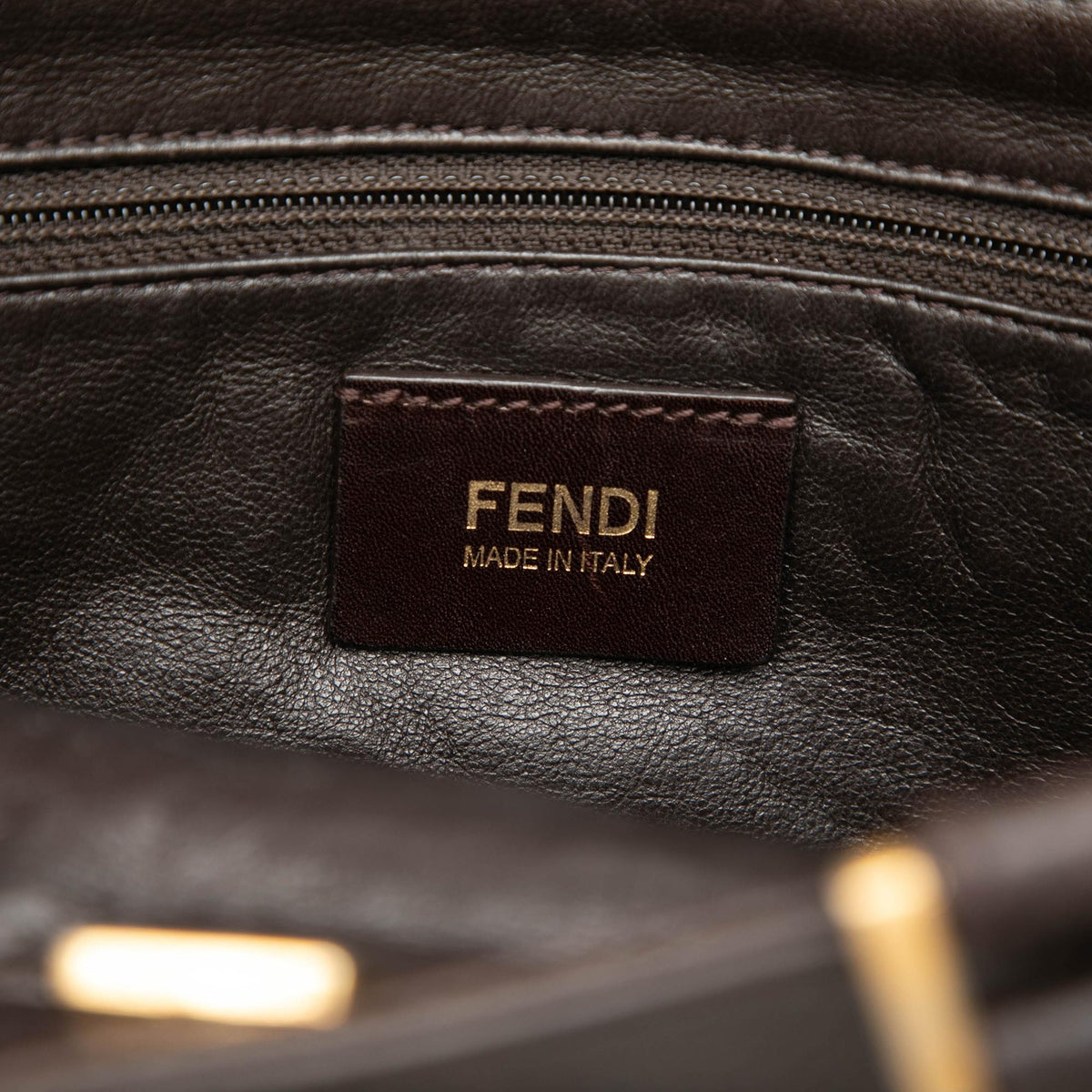 Fendi Textured Leather Classico No 3 Satchel