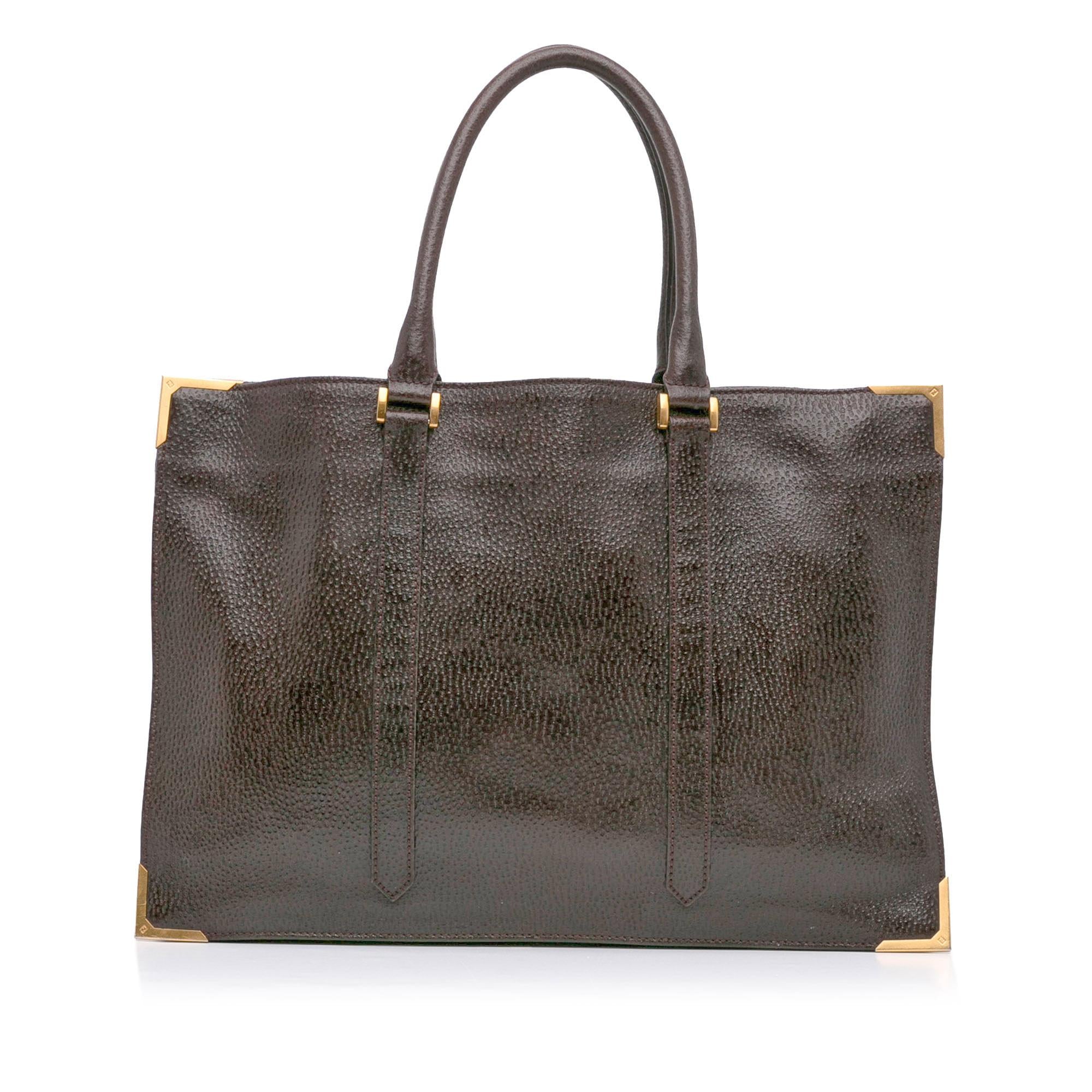 Fendi Textured Leather Classico No.4 Tote Bag (SHG-gSX2gy)