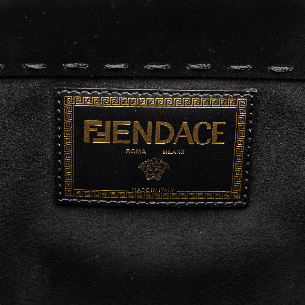 Fendi Versace Fendace Medium Calfskin Sunshine Shopper Tote