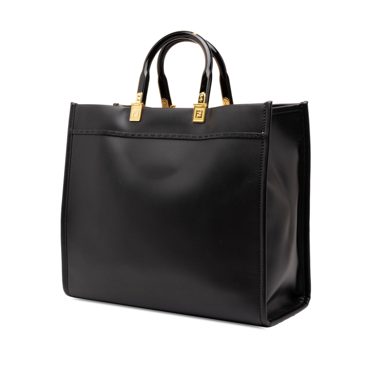 Fendi Versace Fendace Medium Calfskin Sunshine Shopper Tote