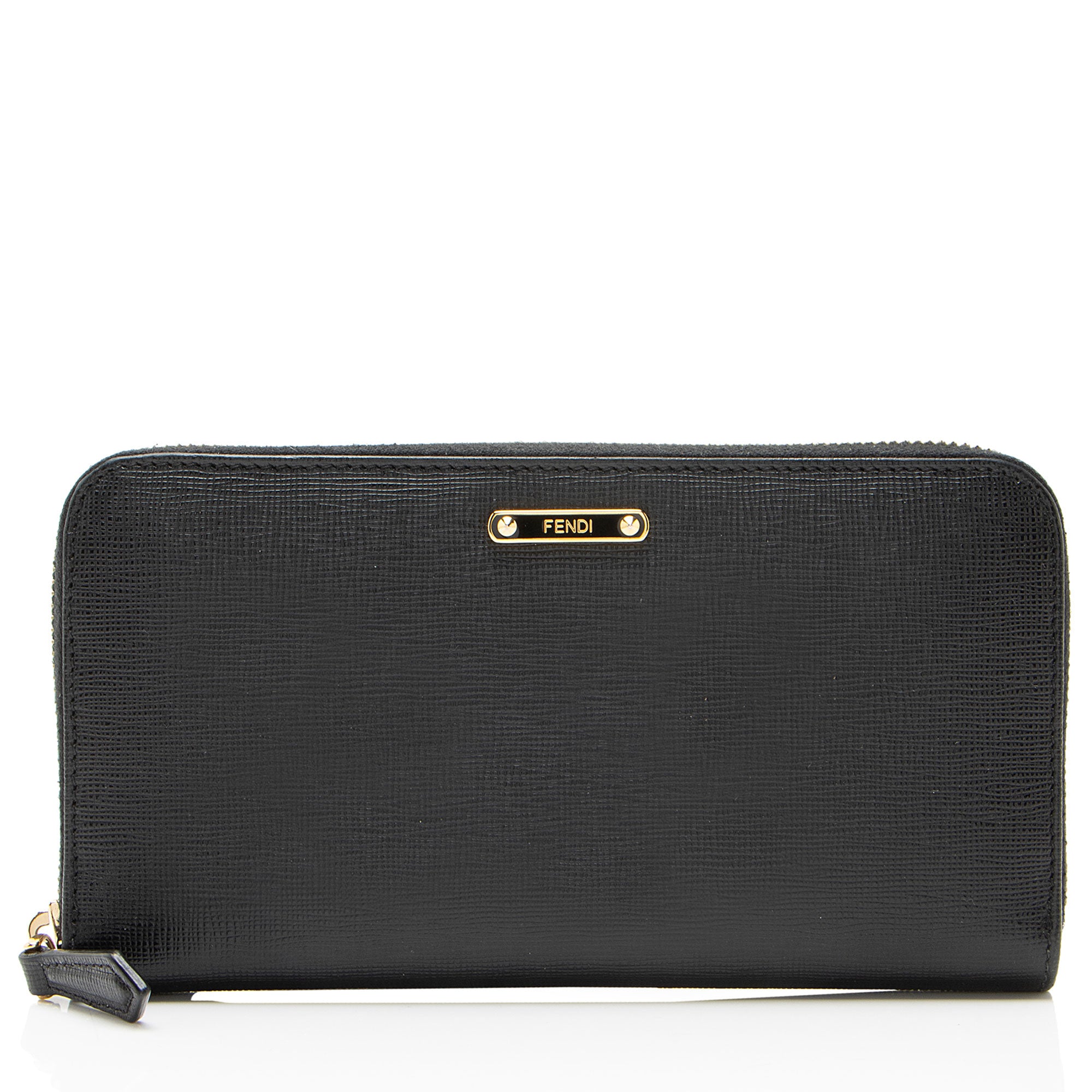 Fendi Vitello Elite Zip Around Wallet