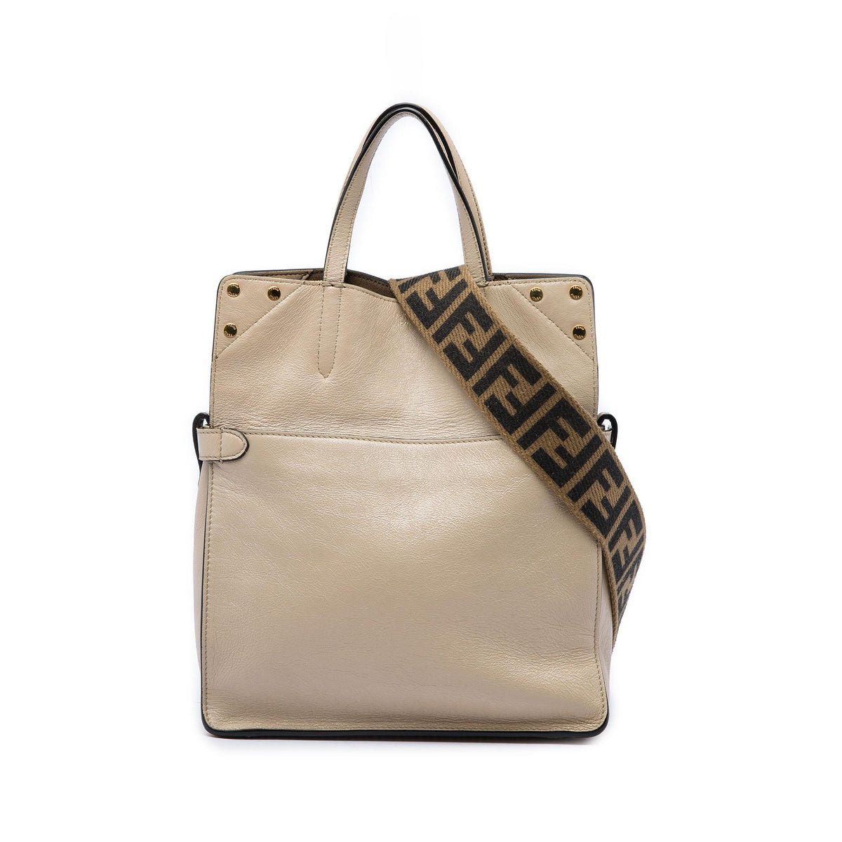 Fendi Vitello Grace and Suede Flip Satchel