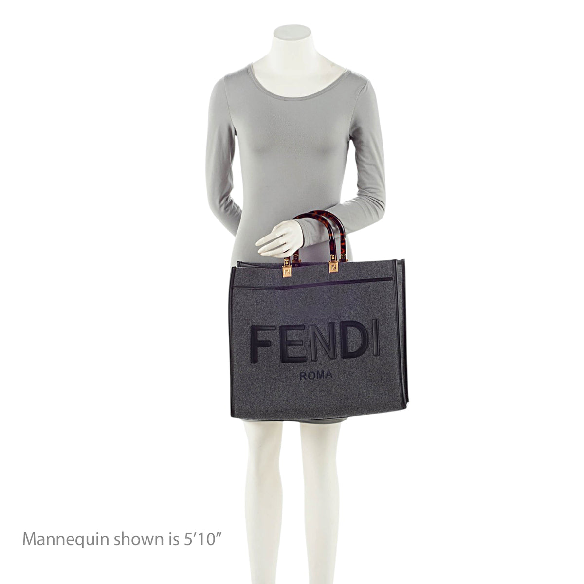 Fendi Wool Sunshine Large Shopper Tote