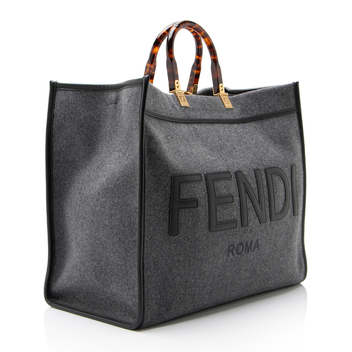 Fendi Wool Sunshine Large Shopper Tote