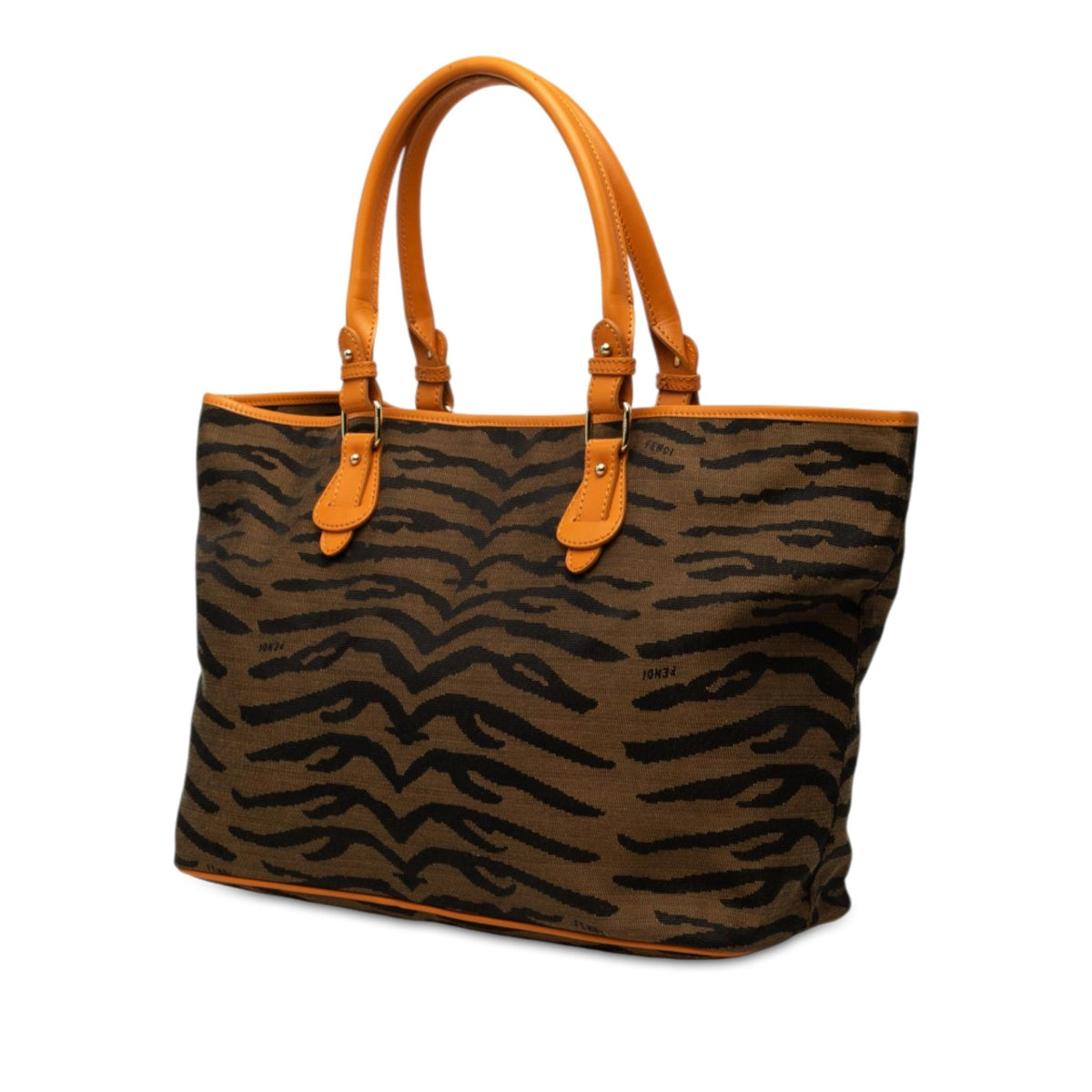 Fendi Zebra Print Canvas Tote