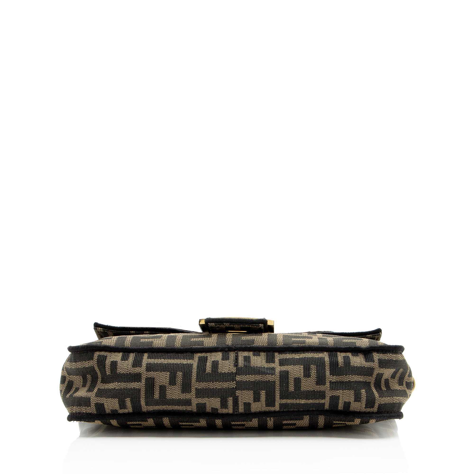 Fendi Zucca Calfskin Baguette Shoulder Bag