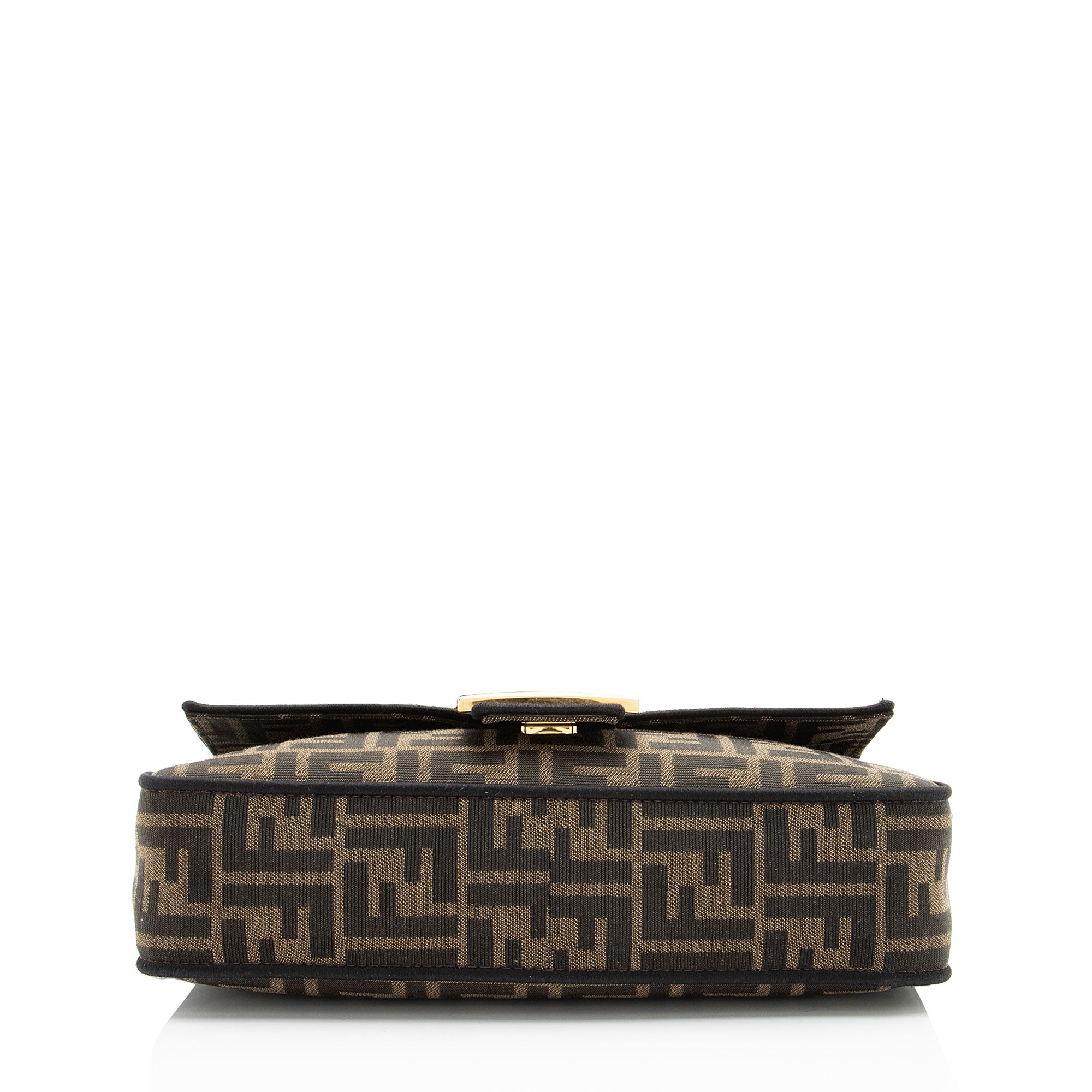 Fendi Zucca Calfskin Baguette Shoulder Bag