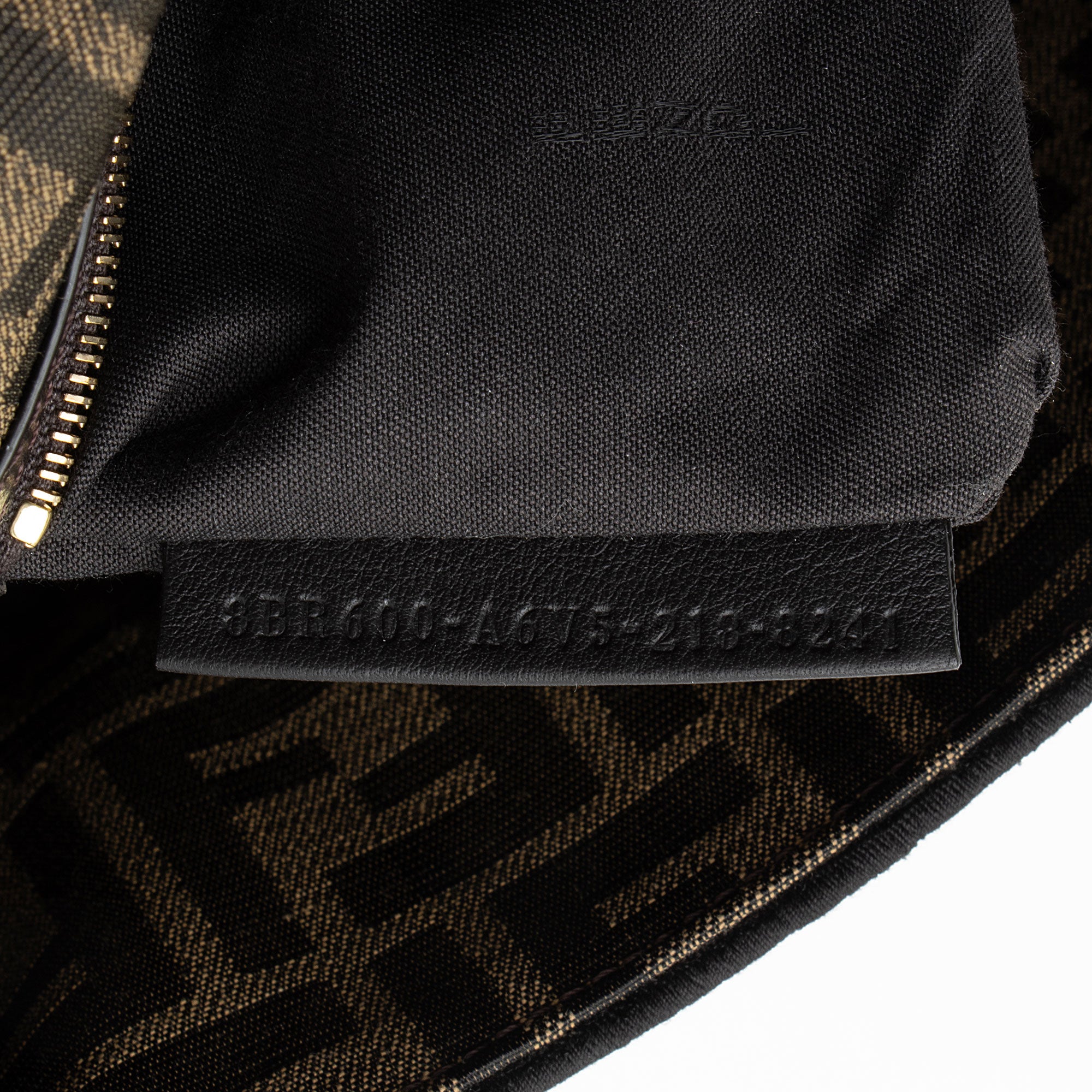 Fendi Zucca Calfskin Baguette Shoulder Bag