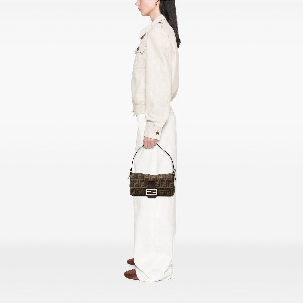 Fendi Zucca Canvas Baguette