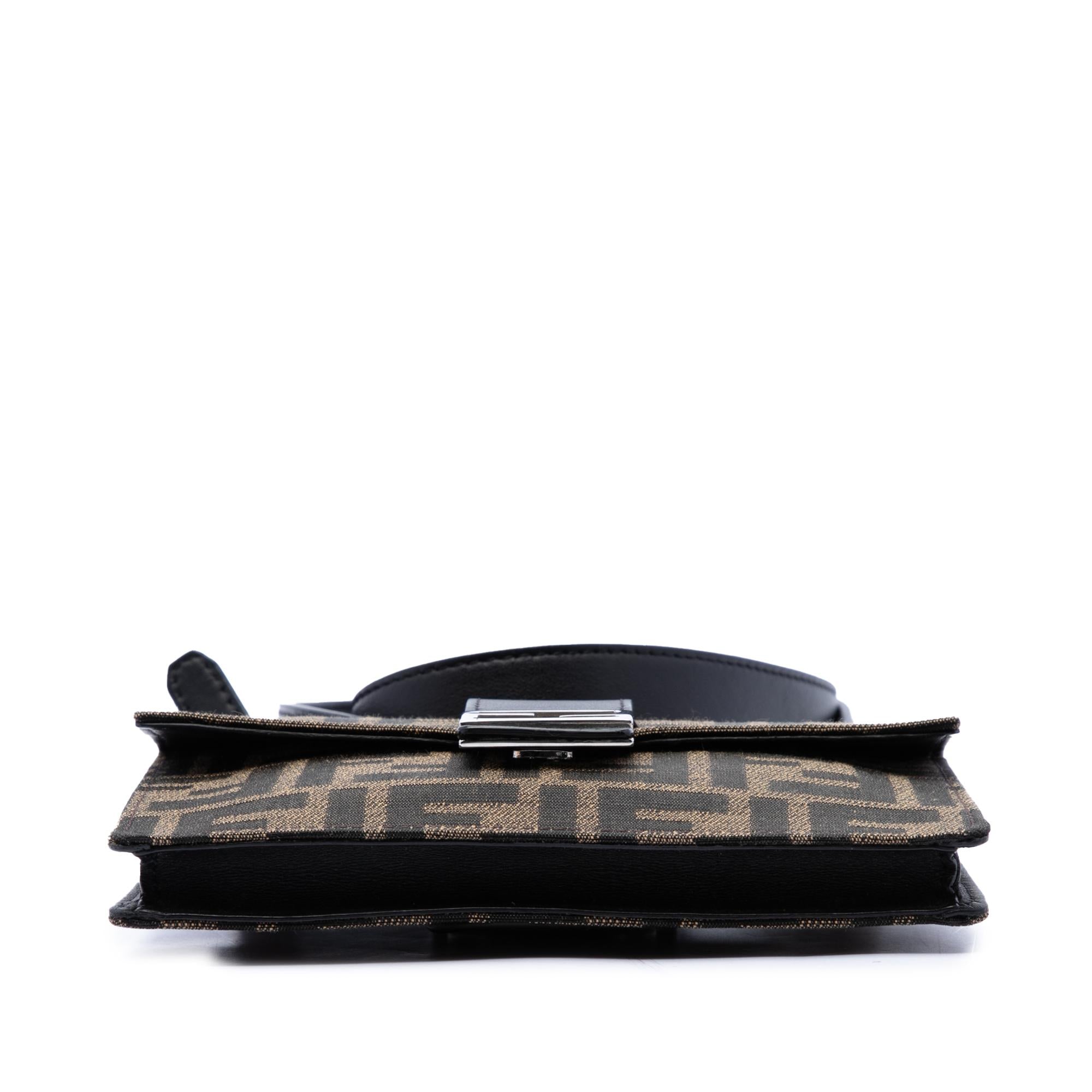 Fendi Zucca Canvas Convertible Baguette Pouch