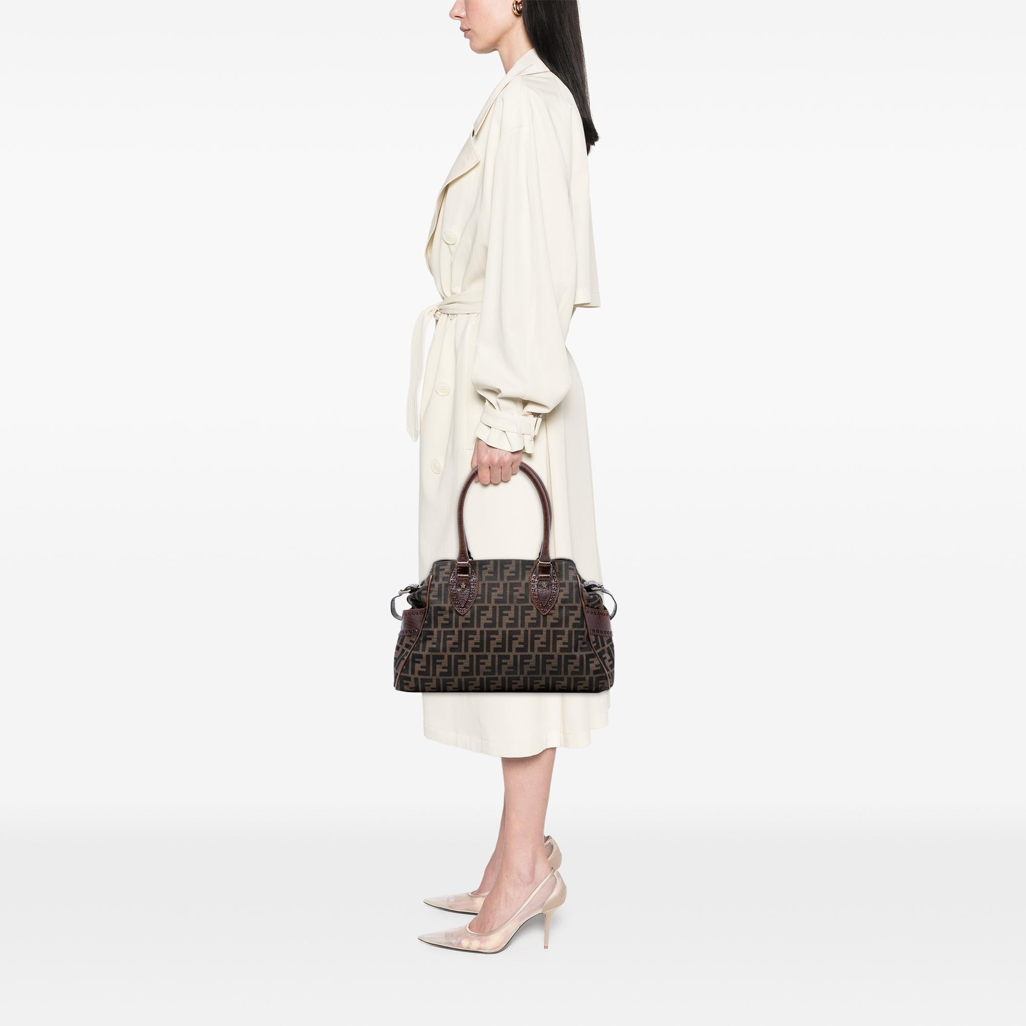 Fendi Zucca Canvas Etniko Handbag