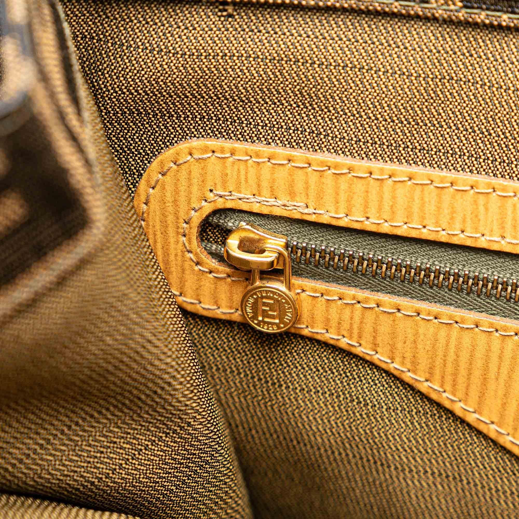 Fendi Zucca Canvas Front Pocket Tote
