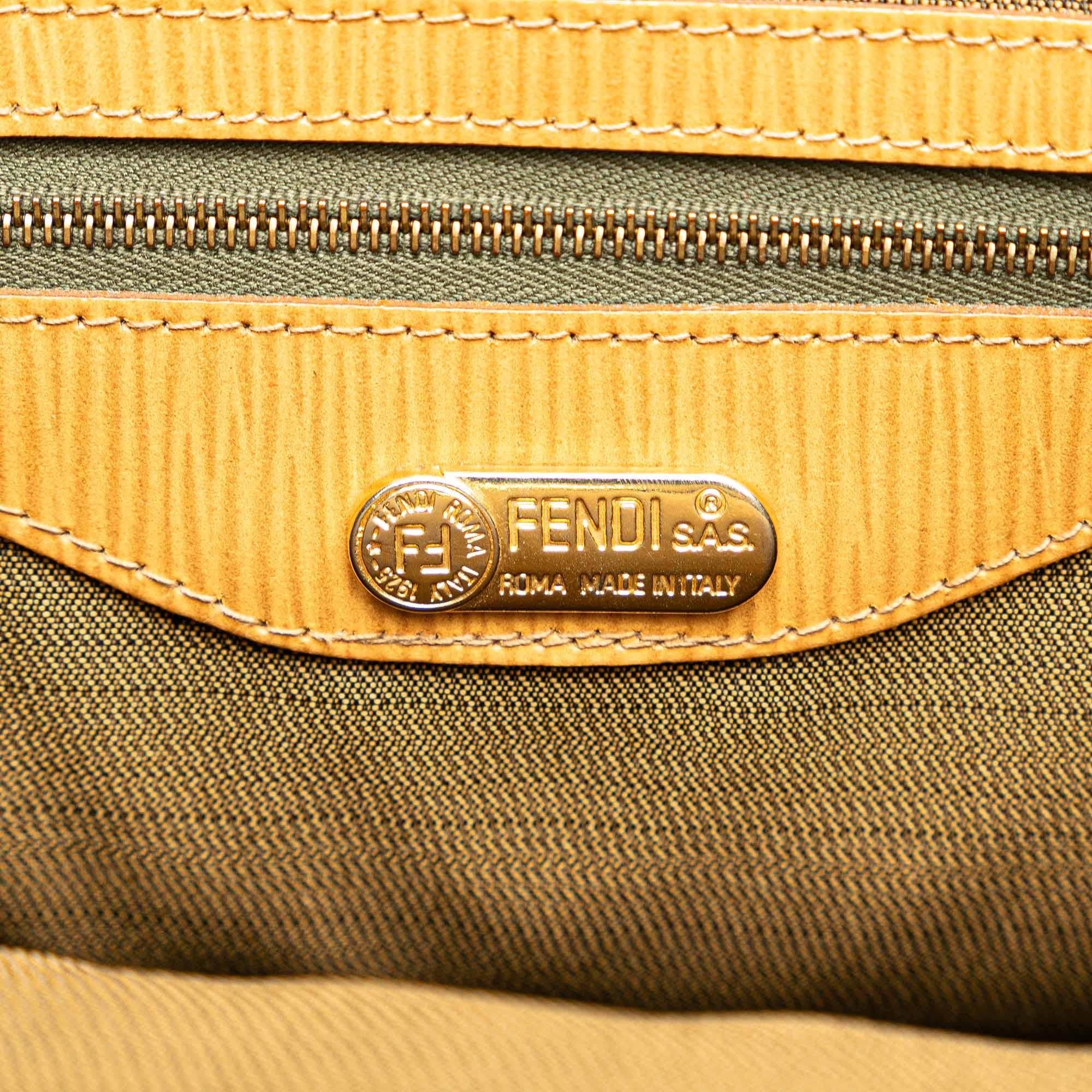 Fendi Zucca Canvas Front Pocket Tote