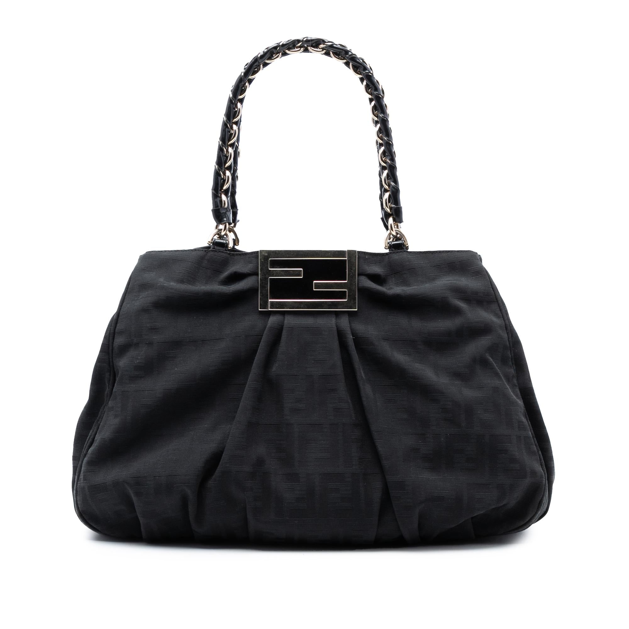 Fendi Zucca Canvas Mia Chain Tote