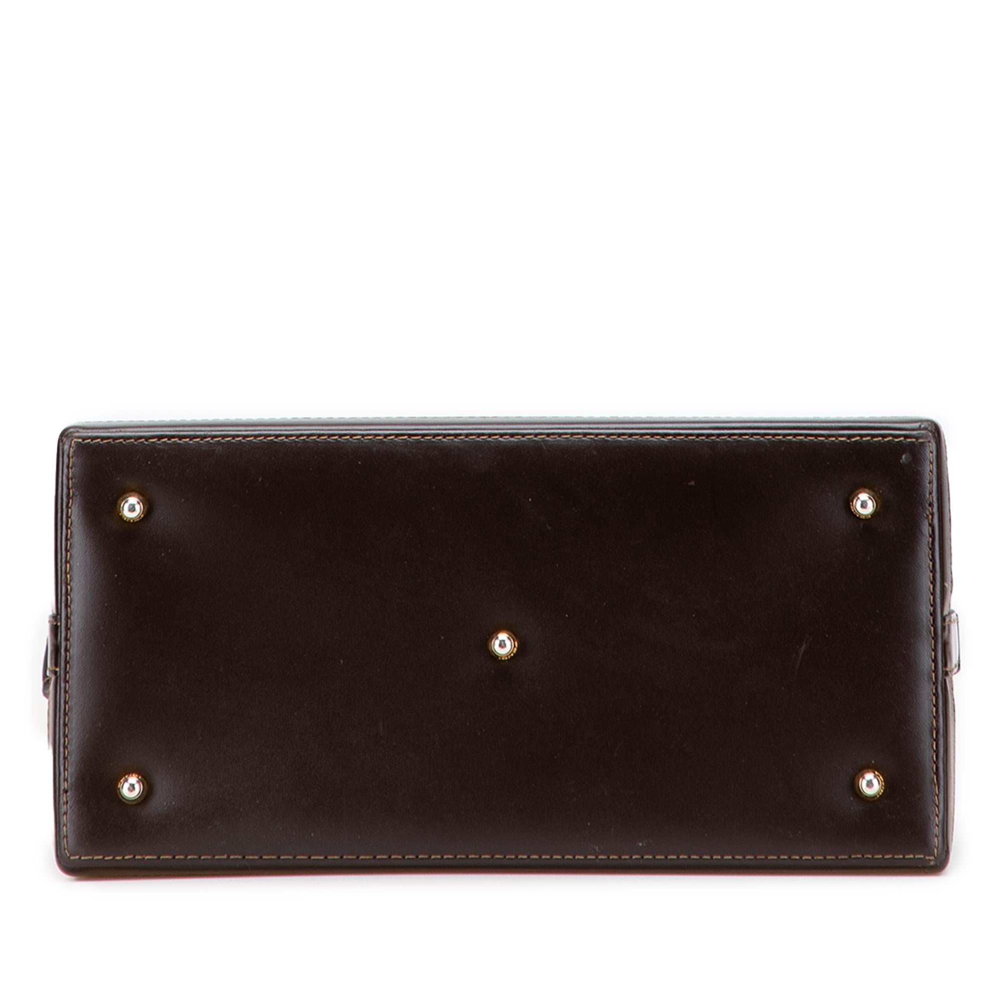Fendi Zucca Canvas Push Lock Box Handbag
