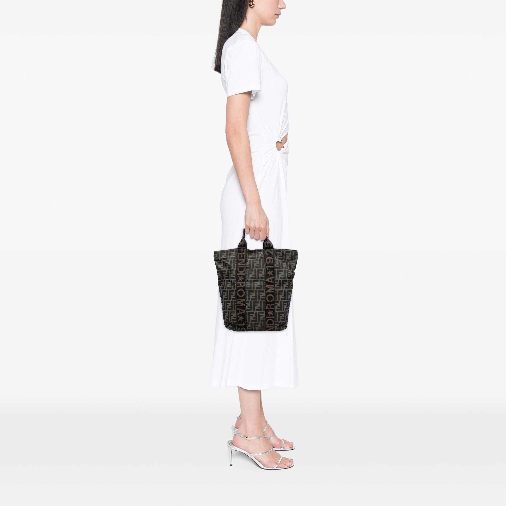 Fendi Zucca Canvas Roma 1925 Shopping Tote