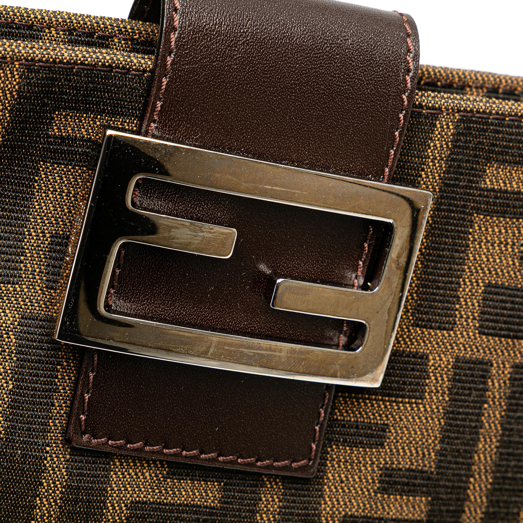 Fendi Zucca Canvas Shoulder Bag