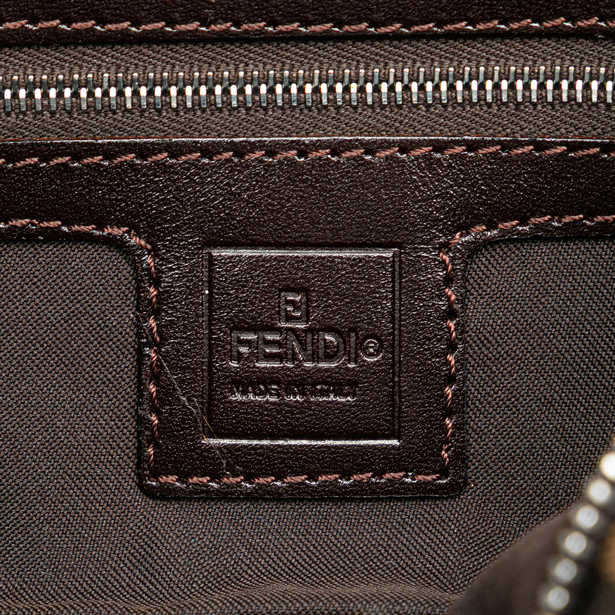 Fendi Zucca Canvas Shoulder Bag